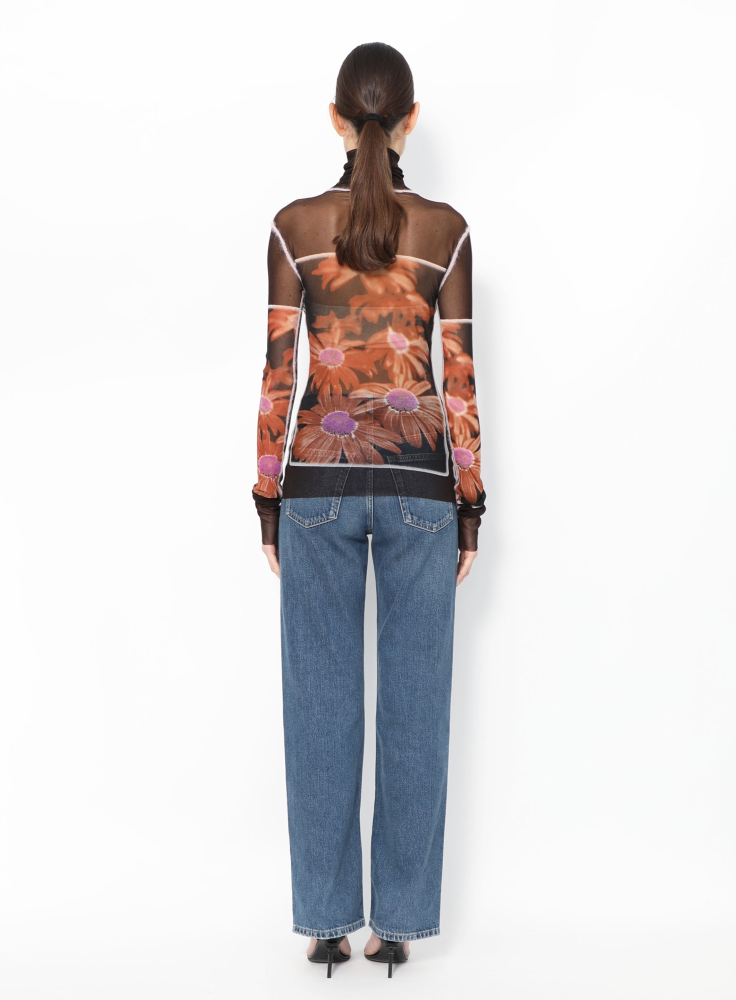 Vintage Floral Mesh Top - Late 1990s - Jean Paul Gaultier | ReSee