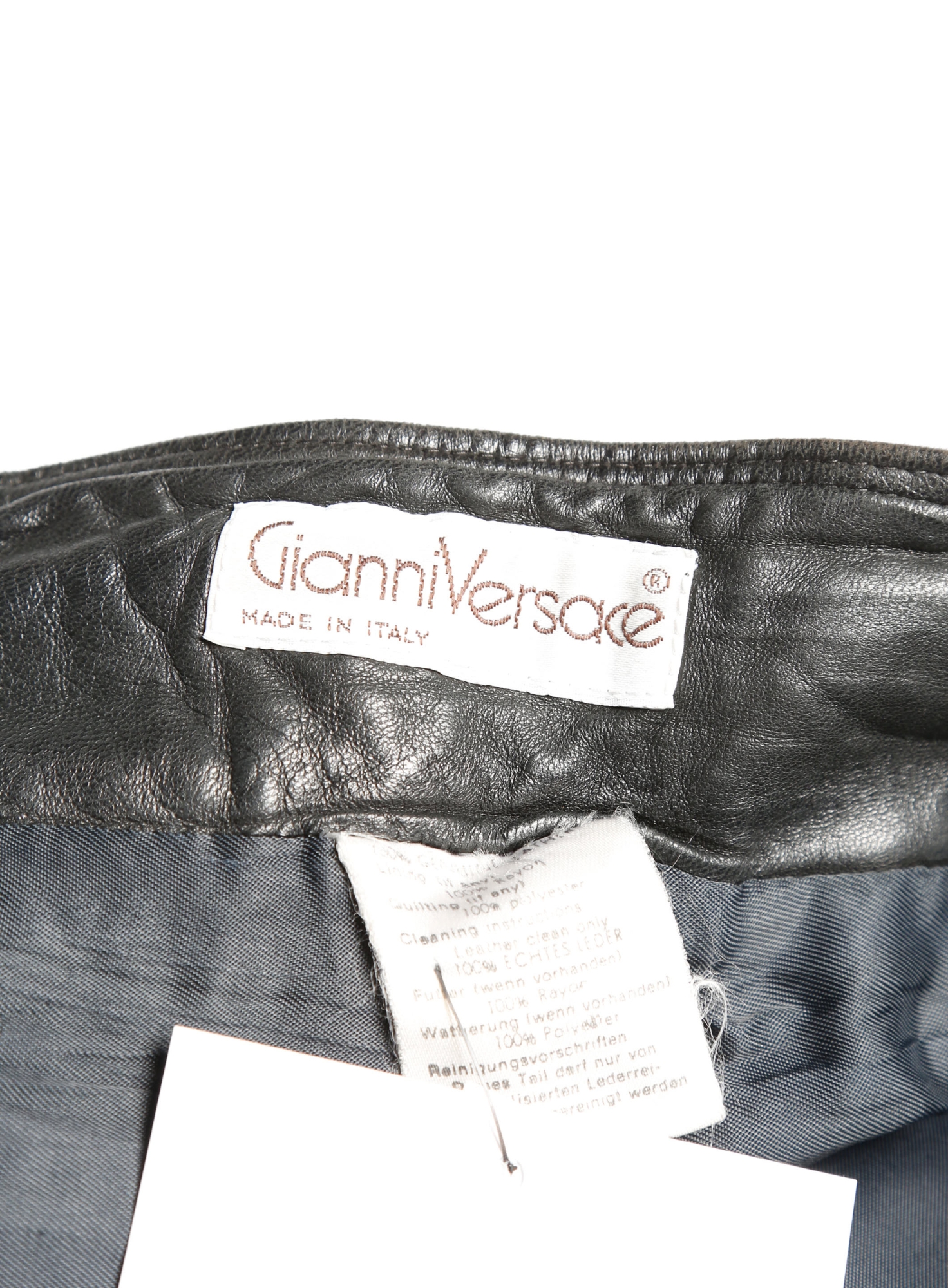 80s Gianni versace レザーパンツ　初期　アーカイブ 90s 80s High-Wasted Leather Pants | Authentic & Vintage | ReSee