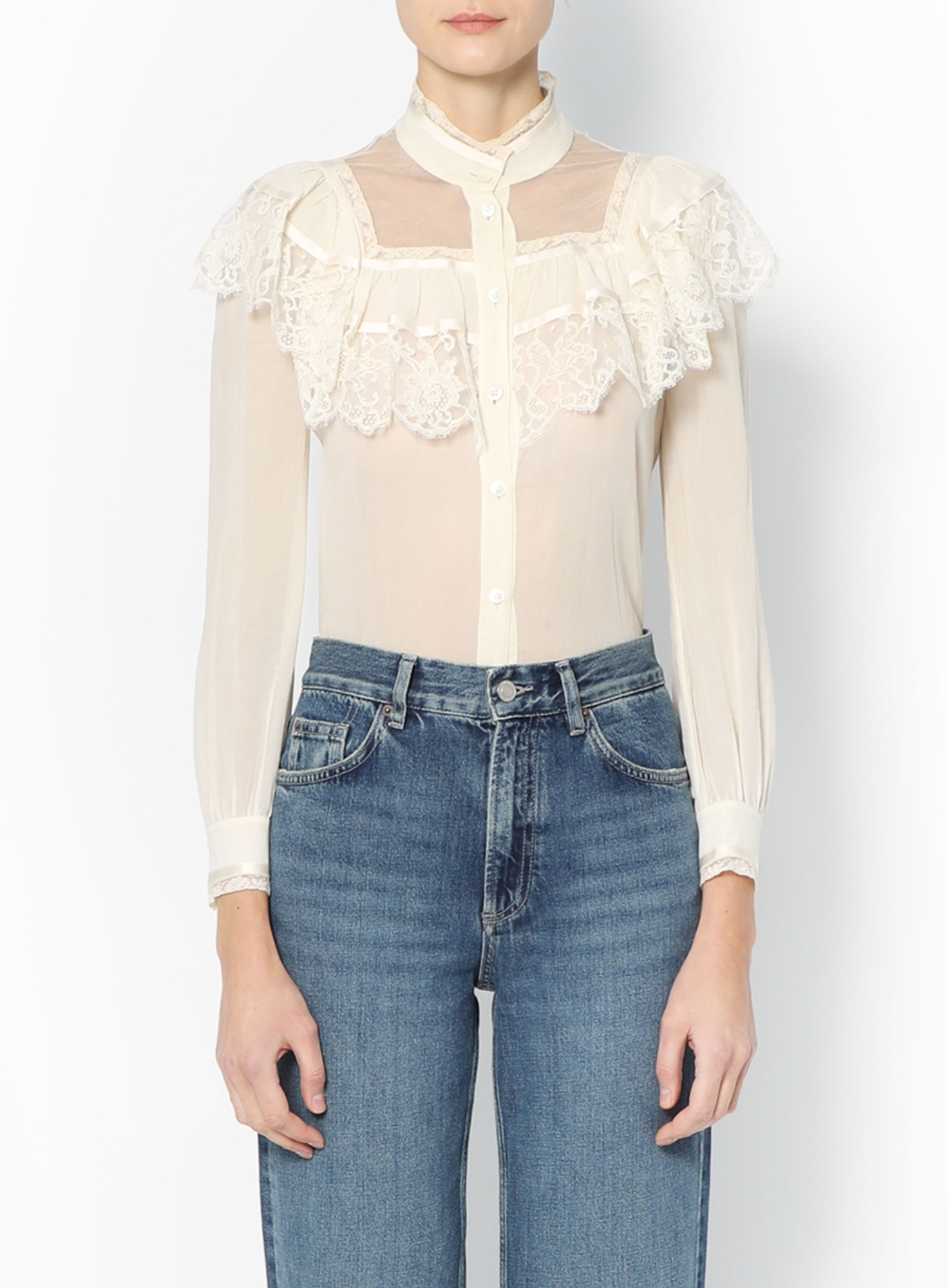 Lace Ruffled Blouse | Authentic & Vintage | ReSee