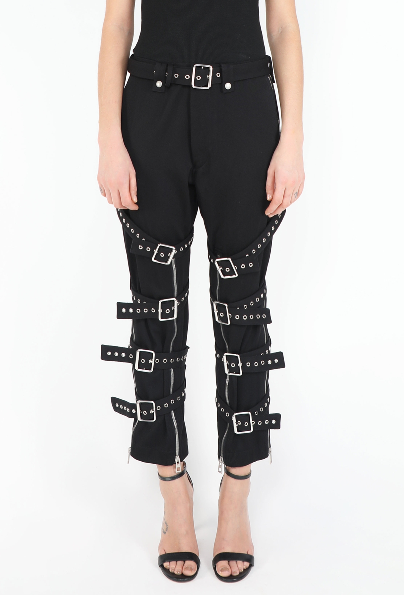 LOEWE ロエベ21AW Gabardine Bondage Belted F/W 2021 Eyelet Bondage Trousers - Loewe | ReSee
