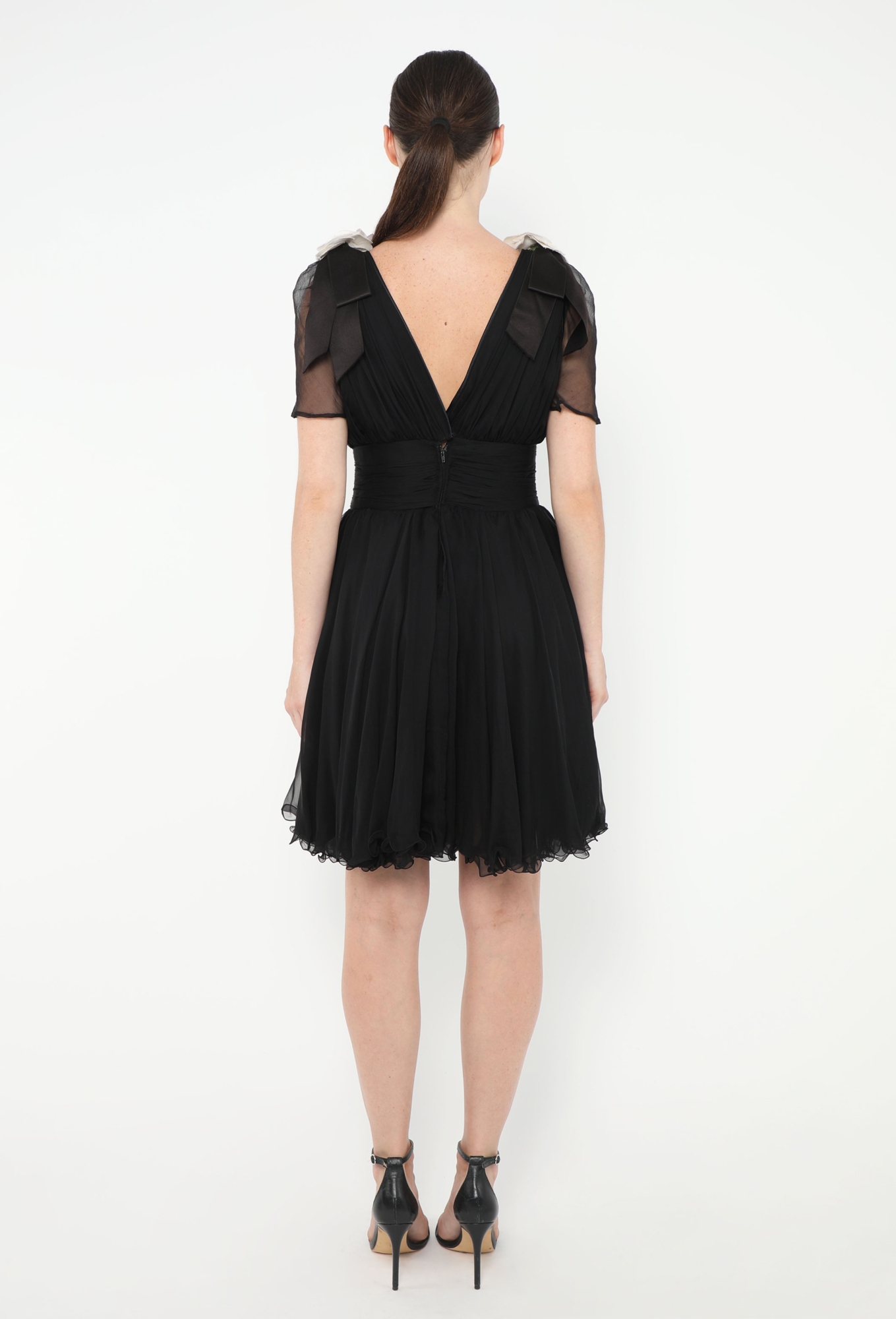 gathered chiffon dress Camélia - Exquisite Vintage it’s enhanced with a Color:#30-Yellow Green ankara short gathers gown styles Style:AP1E213234 EVERPRETTY Women's Retro Fringe