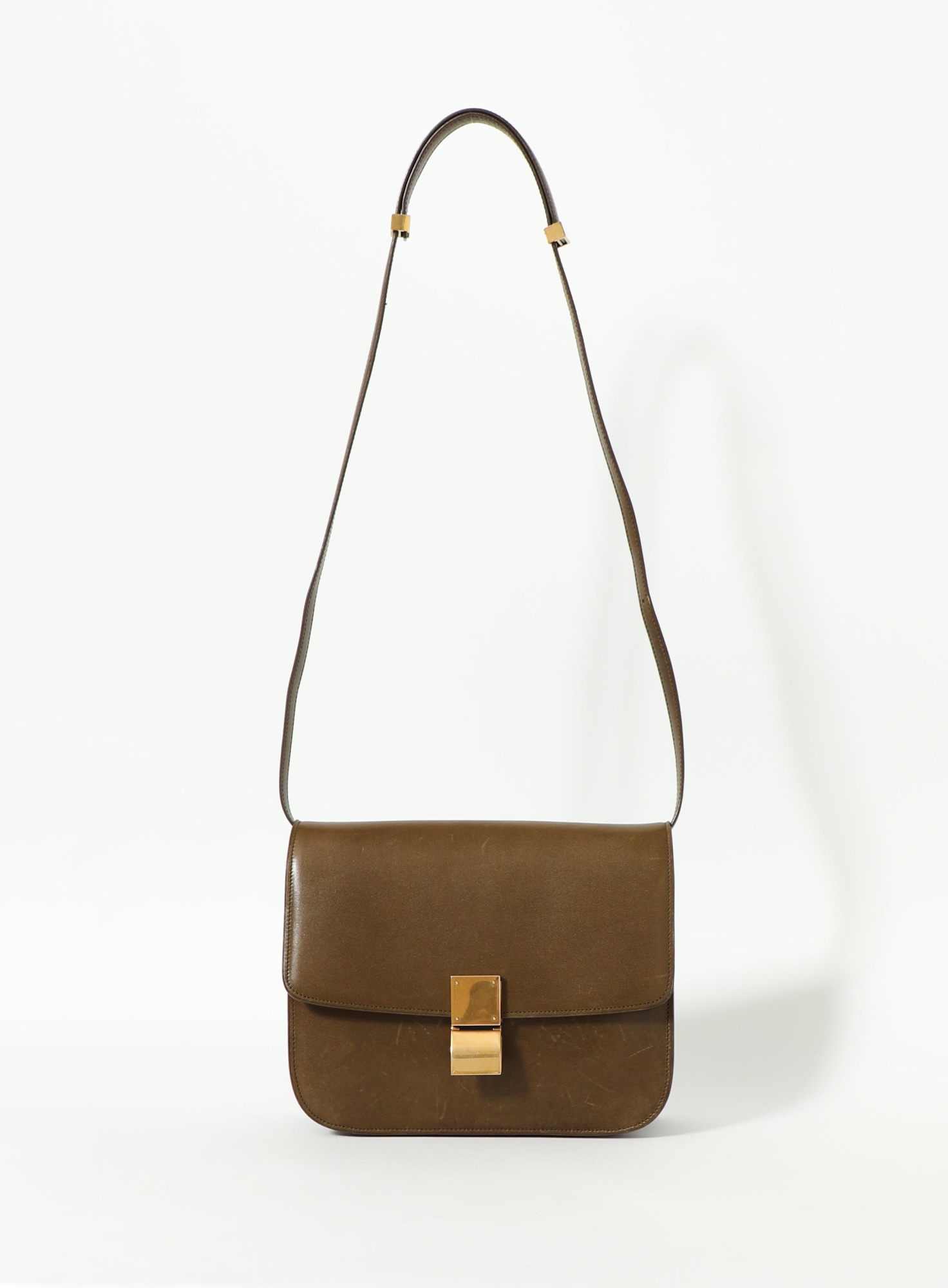 Classic Box Bag in Olive Calfskin – S/S 2016 Runway - Céline | ReSee
