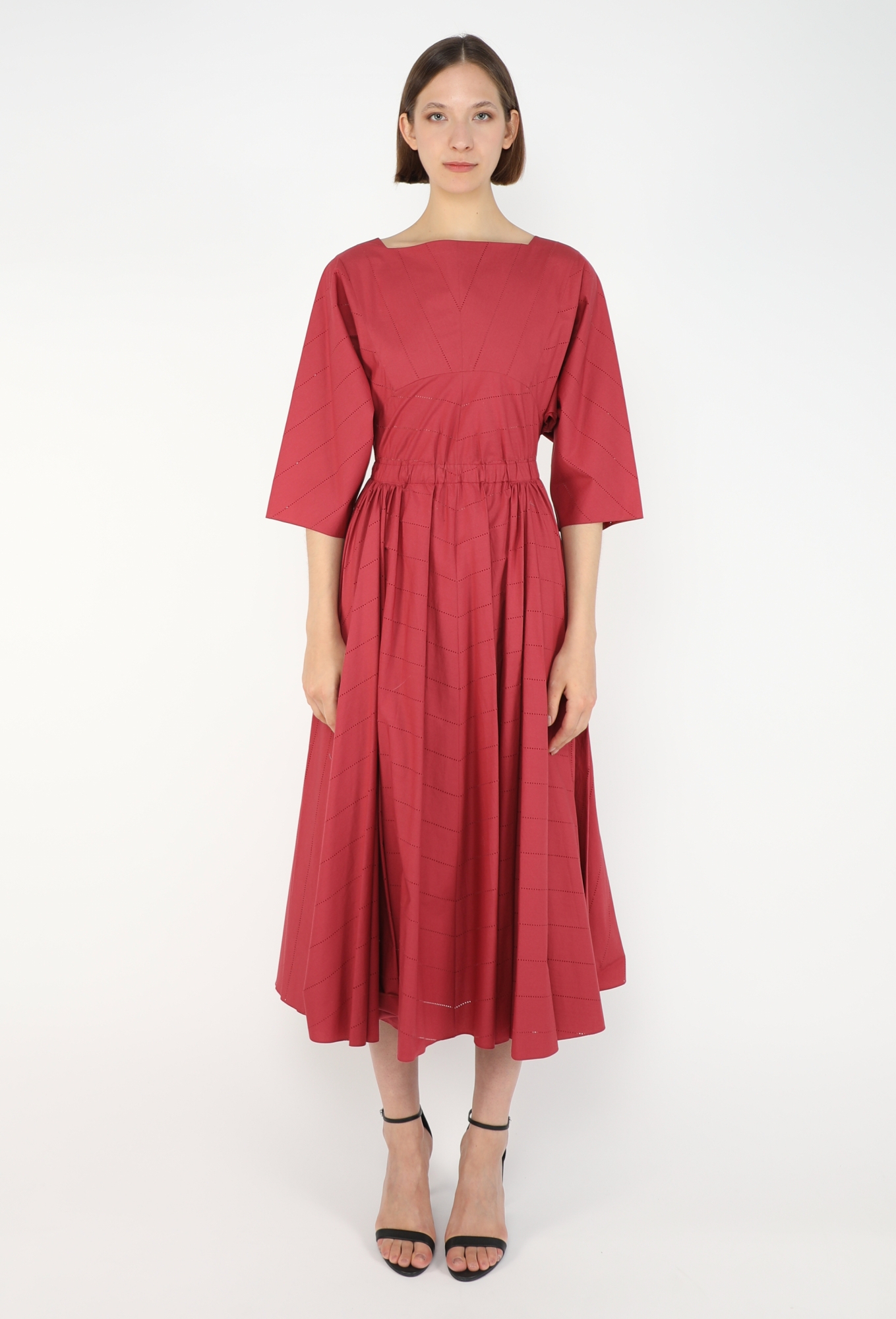 Laser-cut Poplin Dress - Alaa | ReSee
