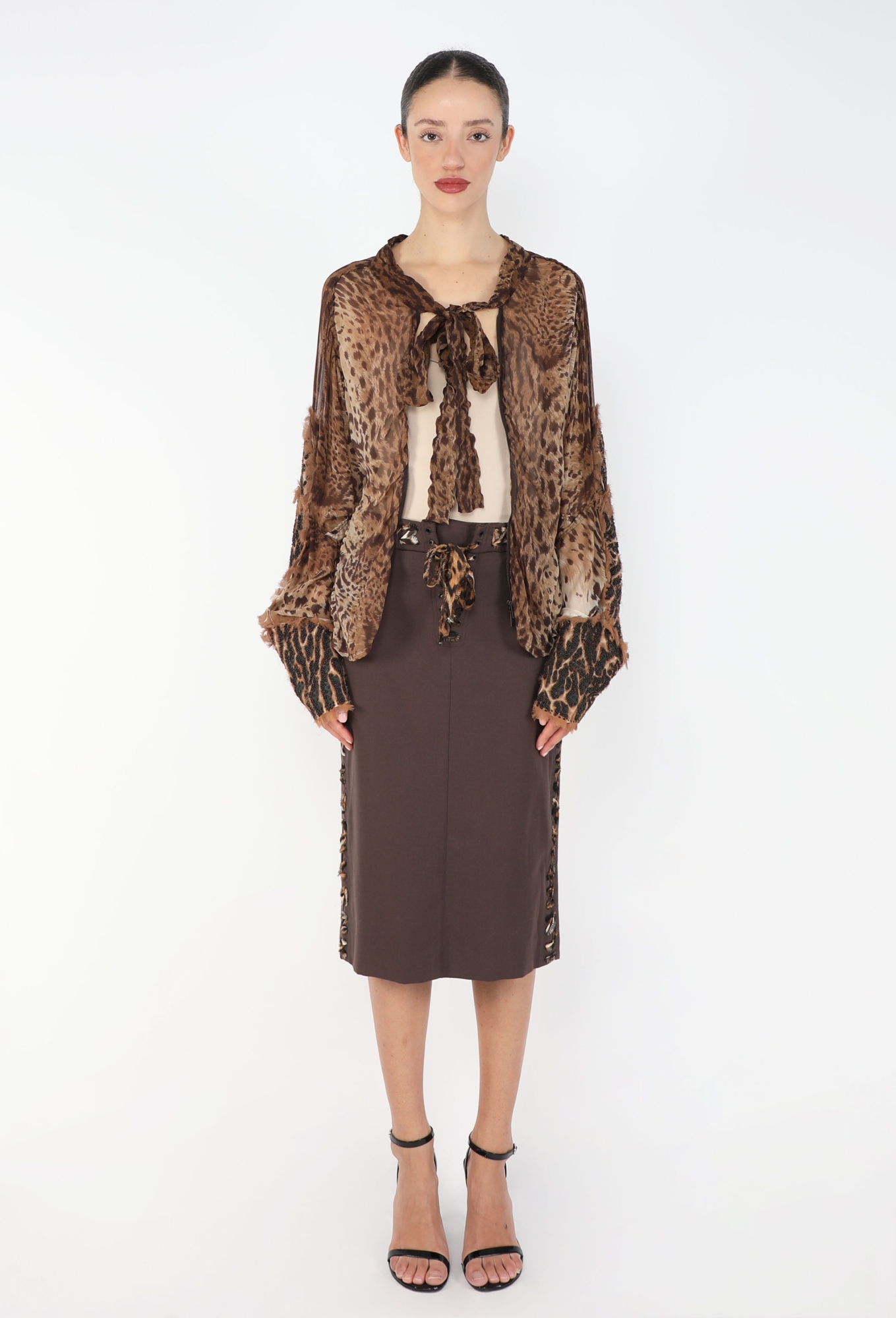 Tom Ford S/S 2002 Leopard Lavallière Ensemble - Saint Laurent | ReSee