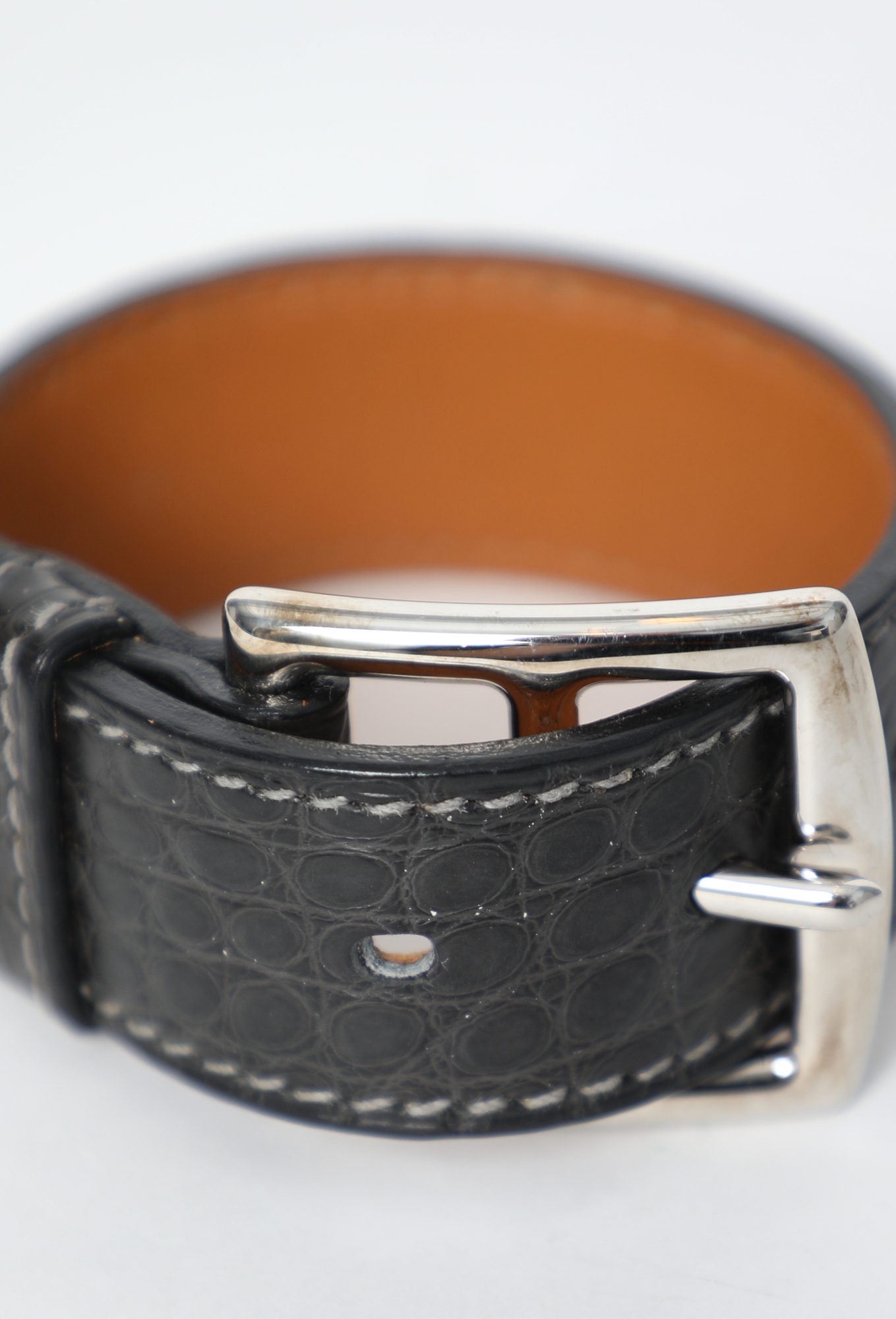 Alligator Etrivière Leather Bracelet, 2007 - Hermès | ReSee