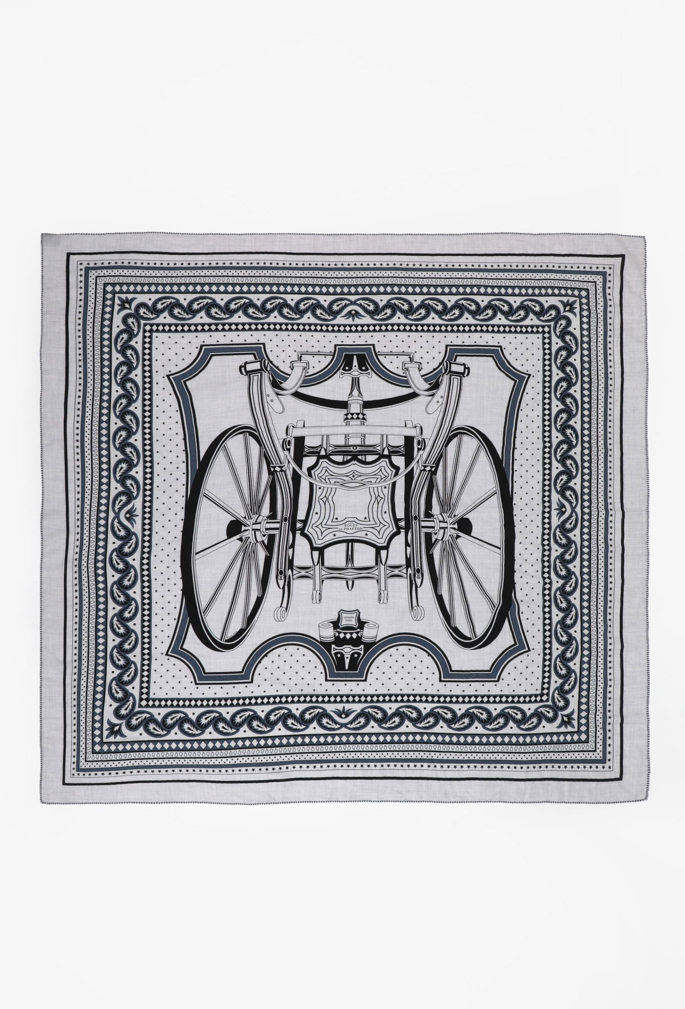 HERMES カシミヤシルク140LES ROUES DE PHAETON 2025 'Les Roues de Phaéton' Cashmere Shawl 140cm - Hermès | ReSee