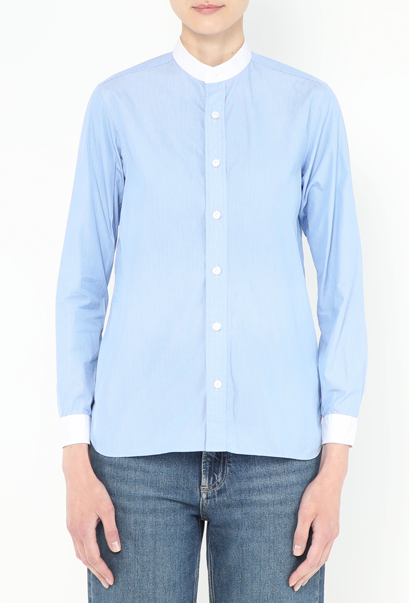 Charvet Pinstripe Cotton Shirt Blue