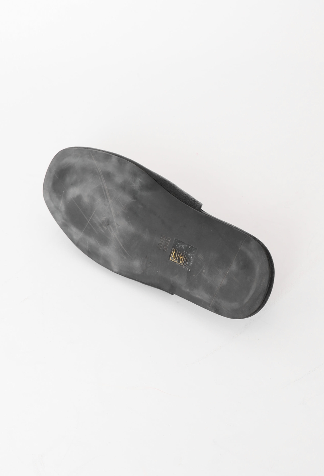 F/W 2024 Leather Logo Slides - Miu Miu | Authentic & Vintage | ReSee