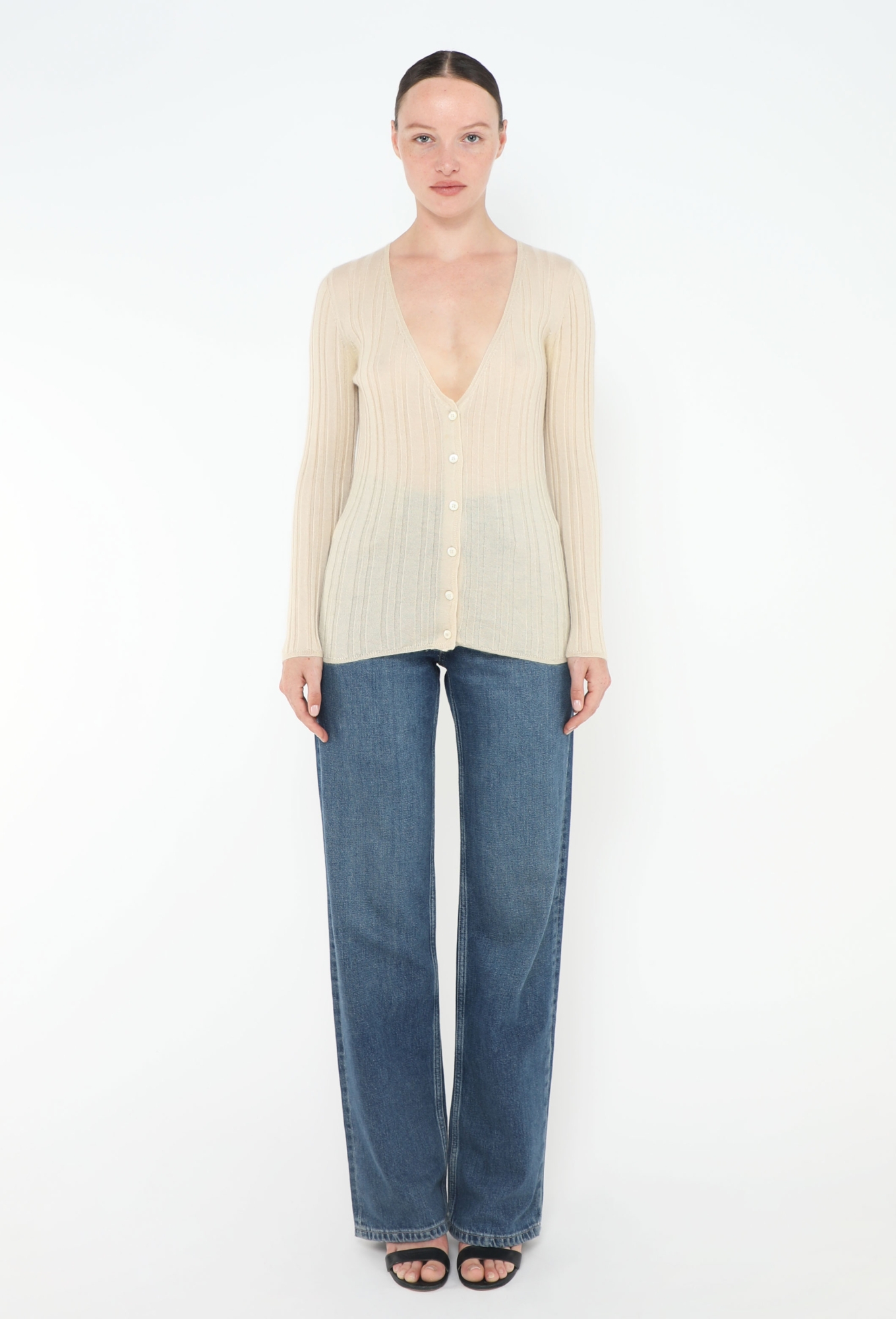 90s Ribbed Cashmere Cardigan - Prada | ReSee