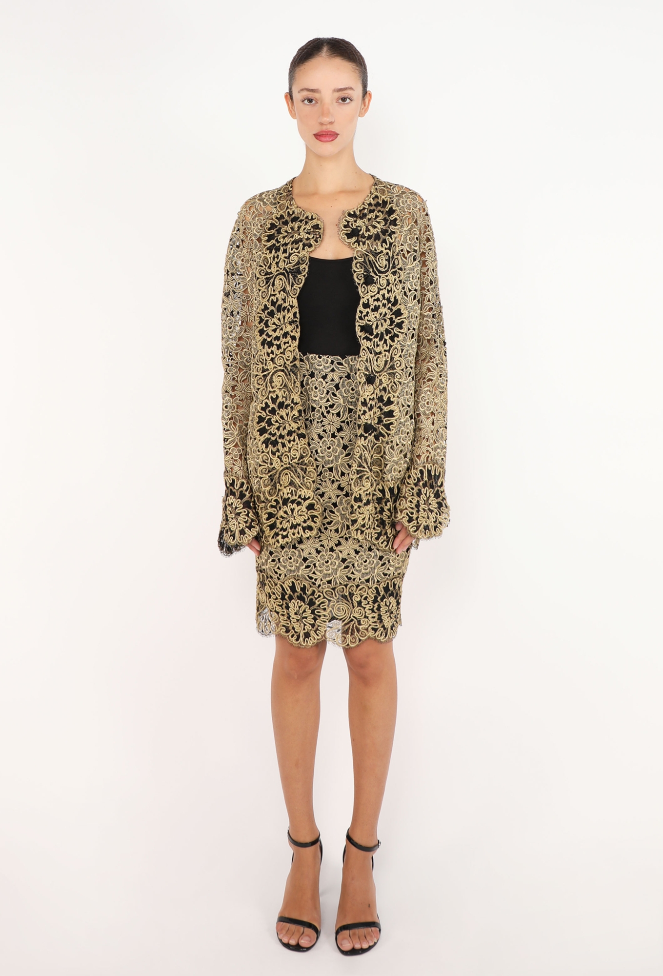 Vintage Metallic Lace Ensemble - Valentino | ReSee