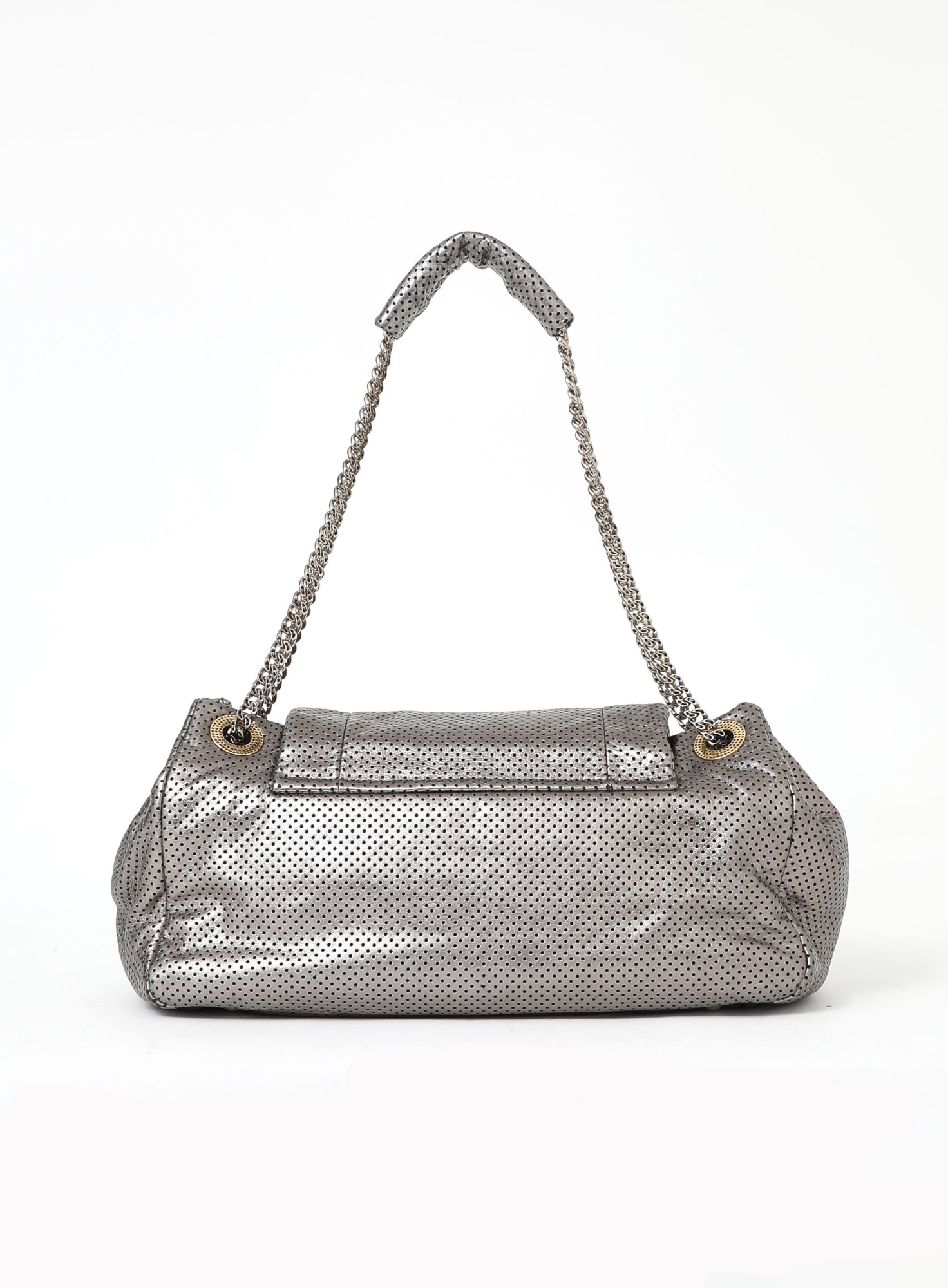 Metallic Perforated 2.55 Jumbo Bag | Authentic & Vintage | ReSee