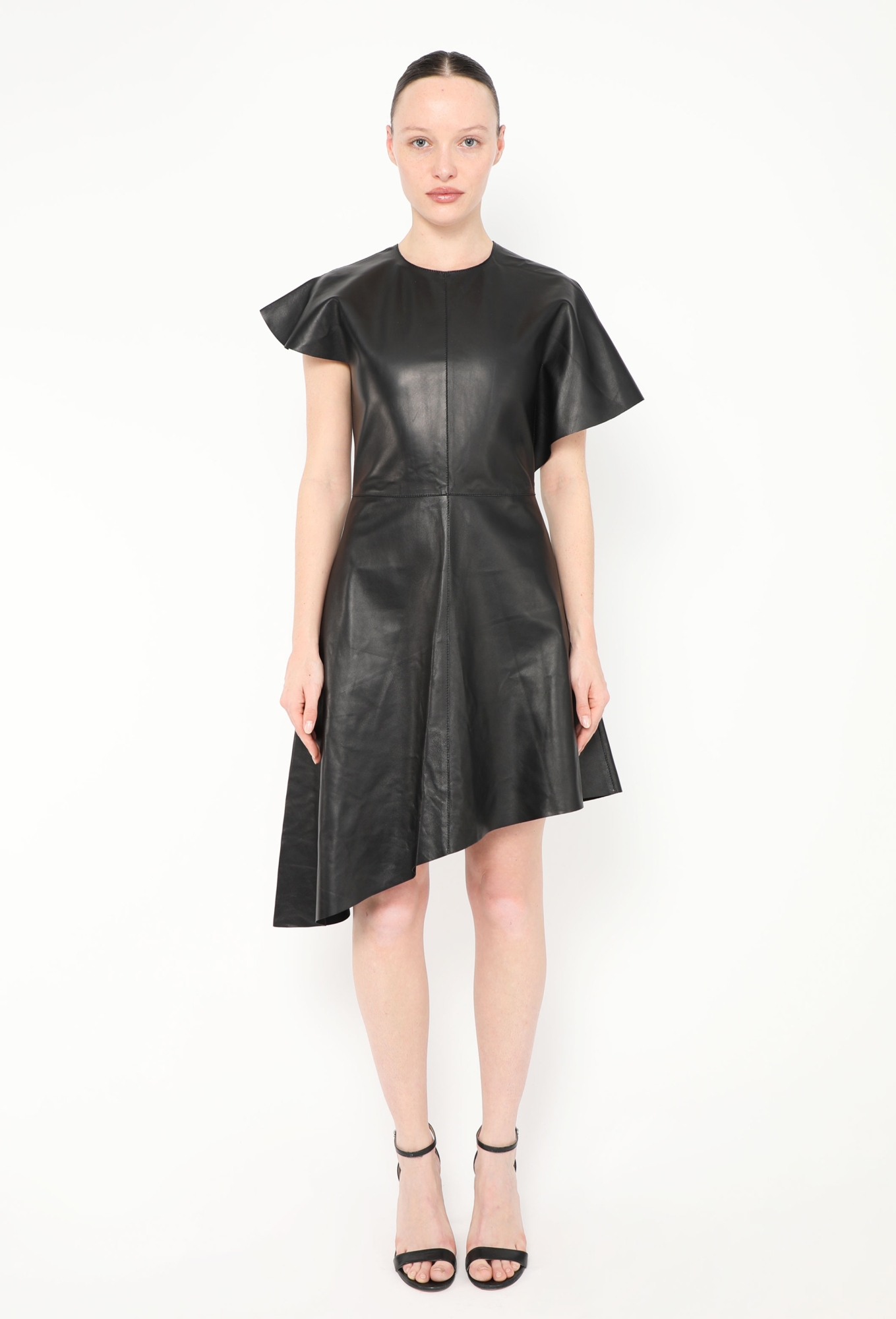 loewe asymmetric dress Loewe, Belted ribbed-knit draped cotton-blend midi dress, Women, Grey, L, Dresses