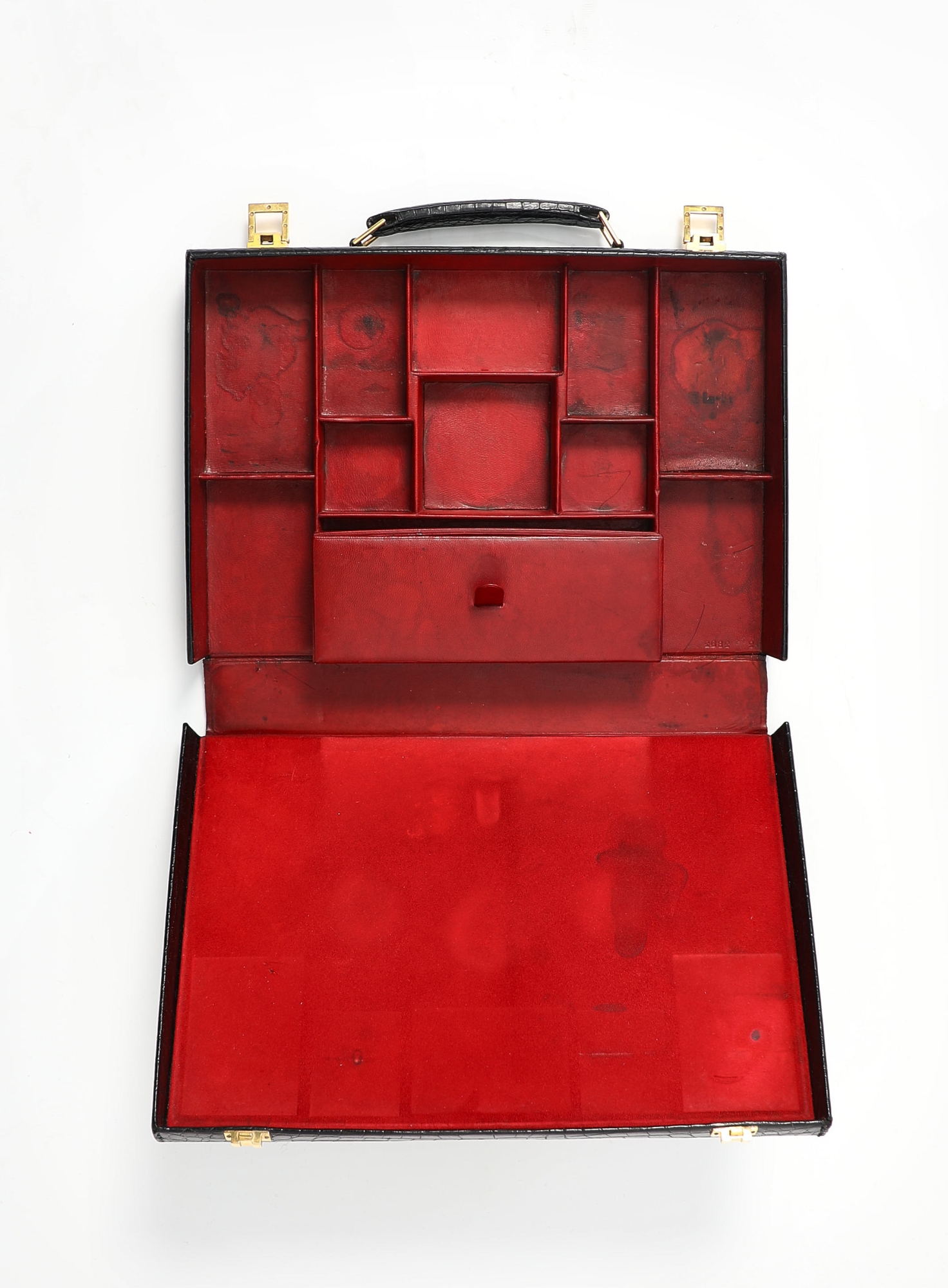 Rare '50s Trousse de Toilette Porosus Noir | Authentique & Vintage