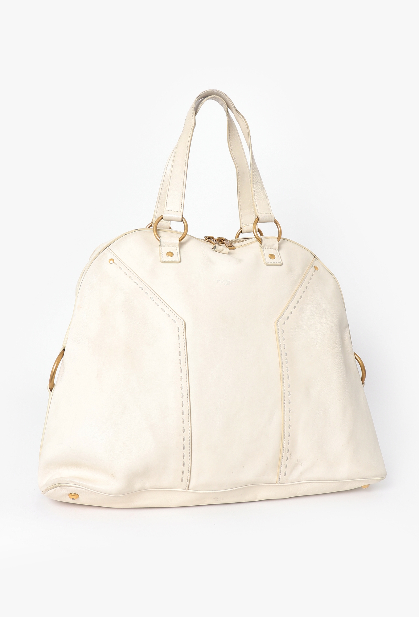YSL Musée Paris トートバッグ アイボリー White Muse Shoulder Bag | Authentic & Vintage | ReSee