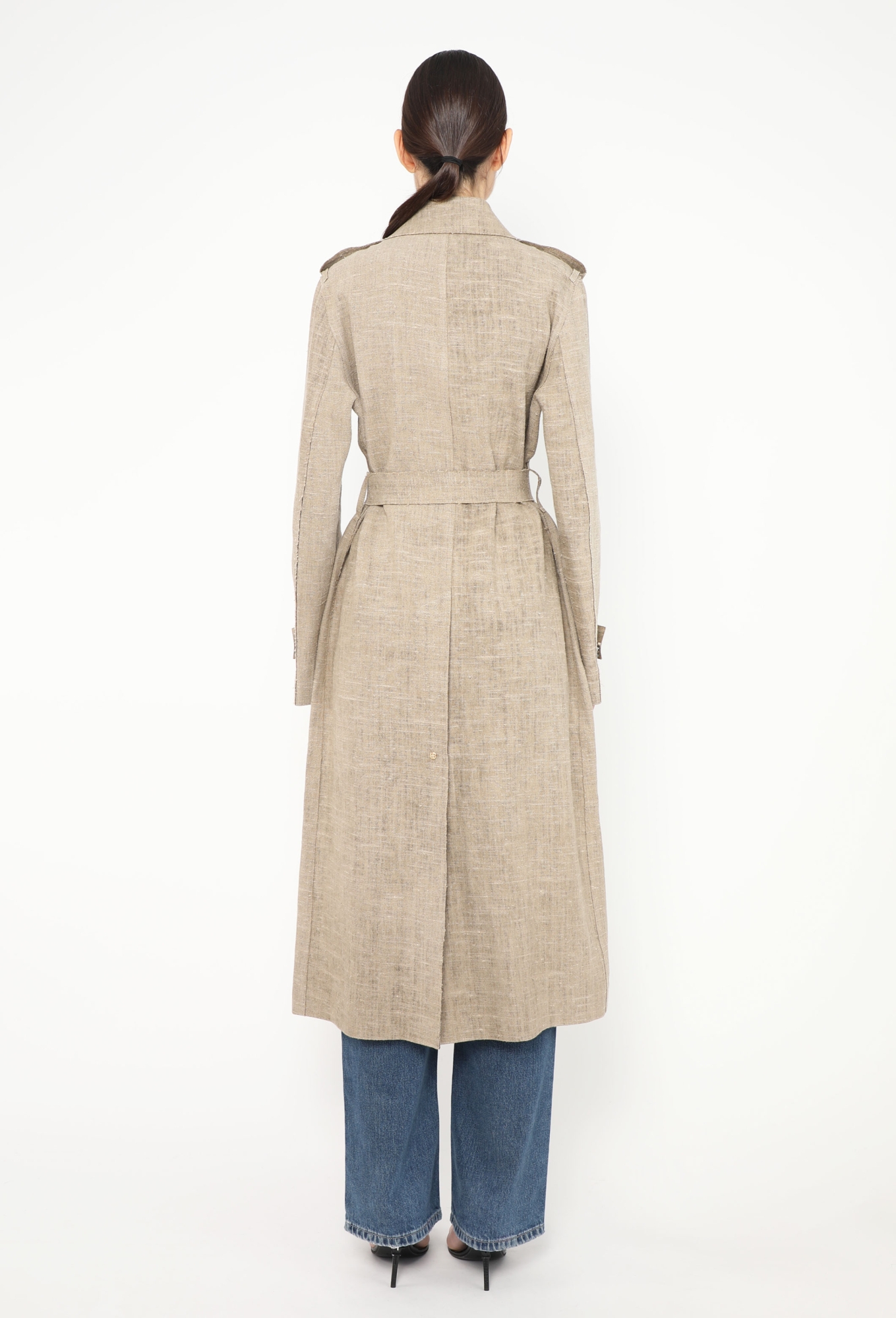 Pre-Fall 2019 Belted Linen Trench | Authentic & Vintage | ReSee