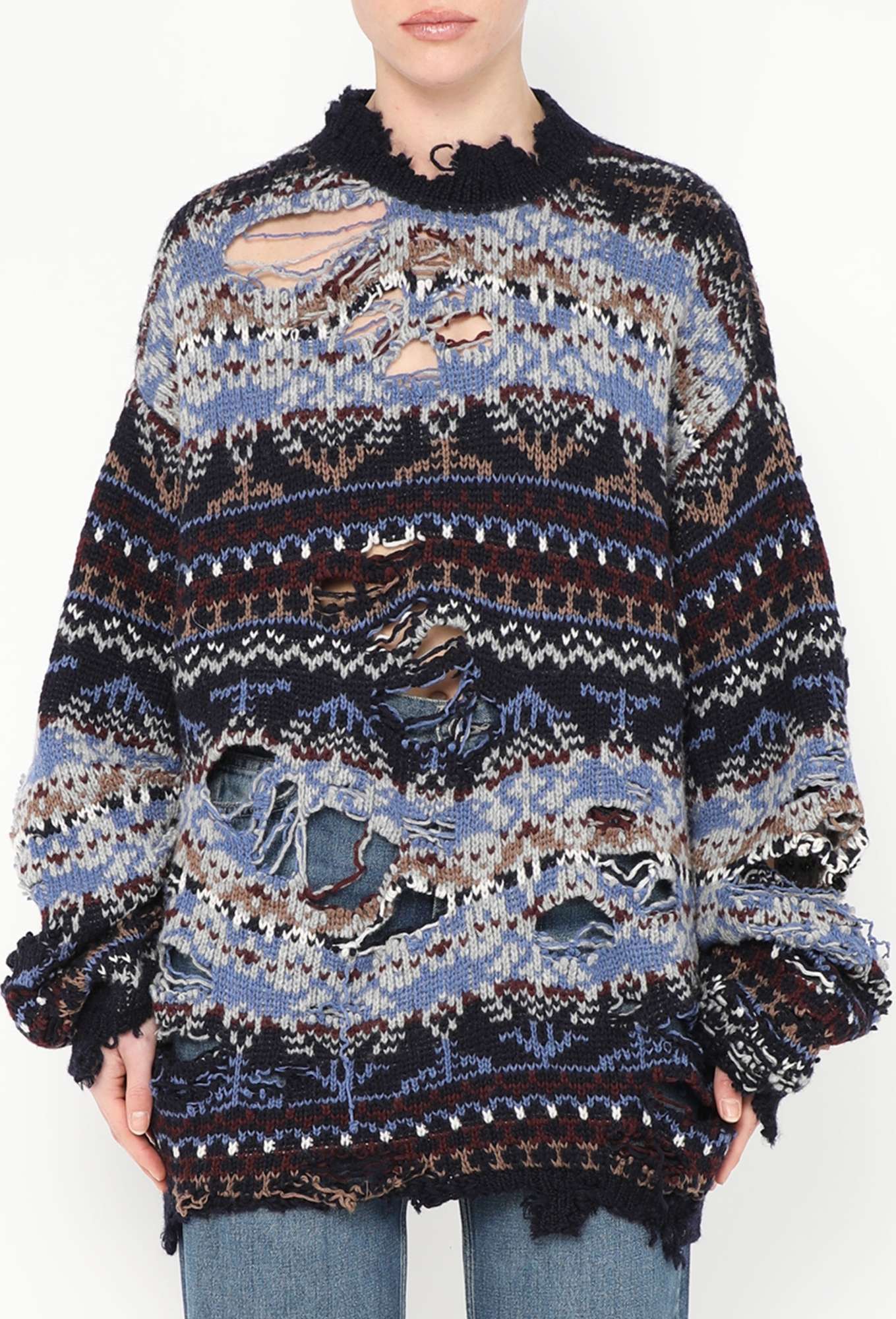 F/W 2021 Distressed Knit Sweater | Authentic & Vintage | ReSee