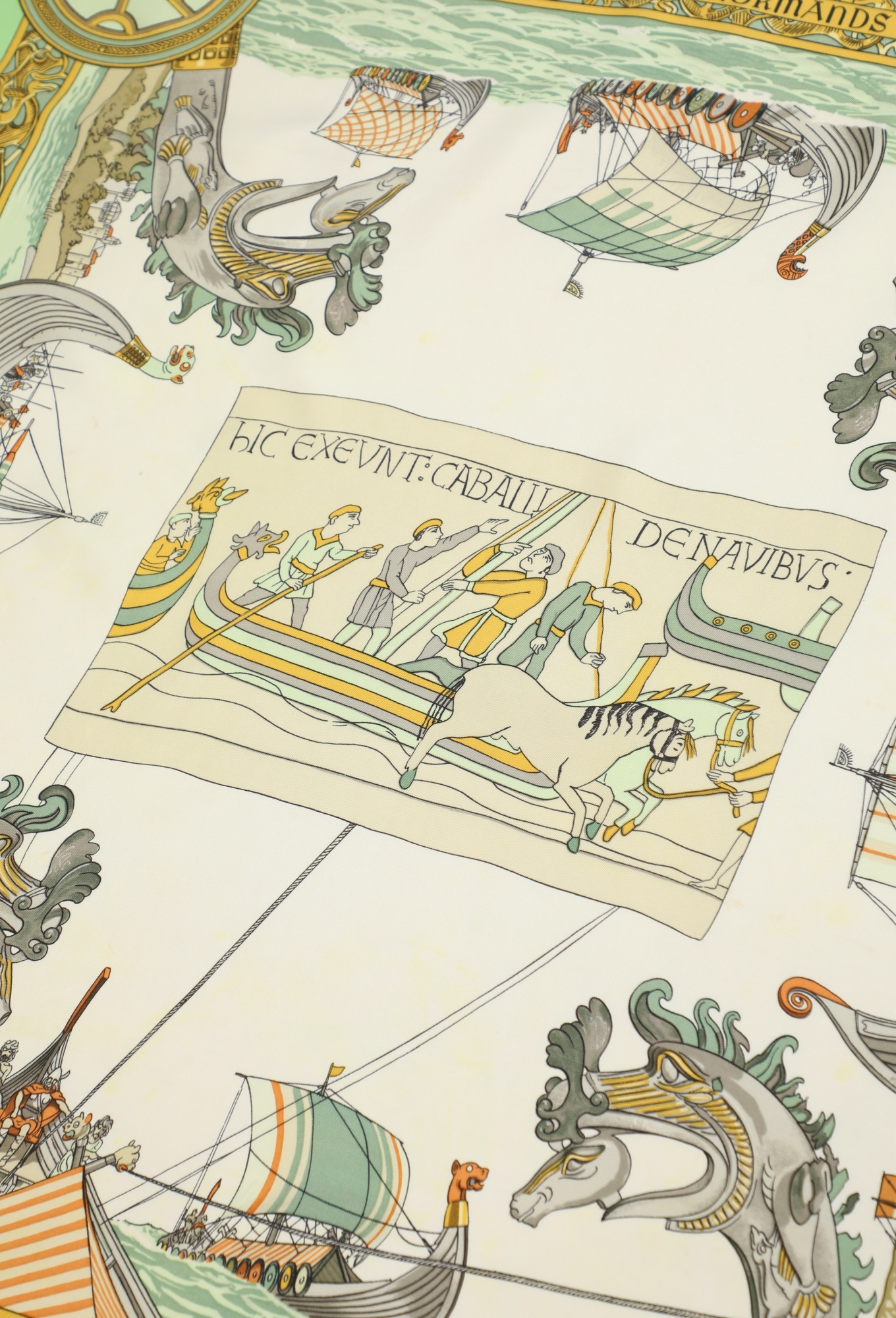 Les Normands' 90cm Silk Carré, 1971 - Hermès | ReSee