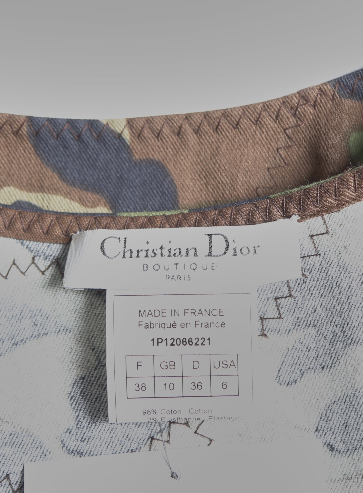 Christian Dior カモフラージュ キャミソール　迷彩　キャミドレス Camouflage Cotton Dress| Authentic & Vintage | ReSee