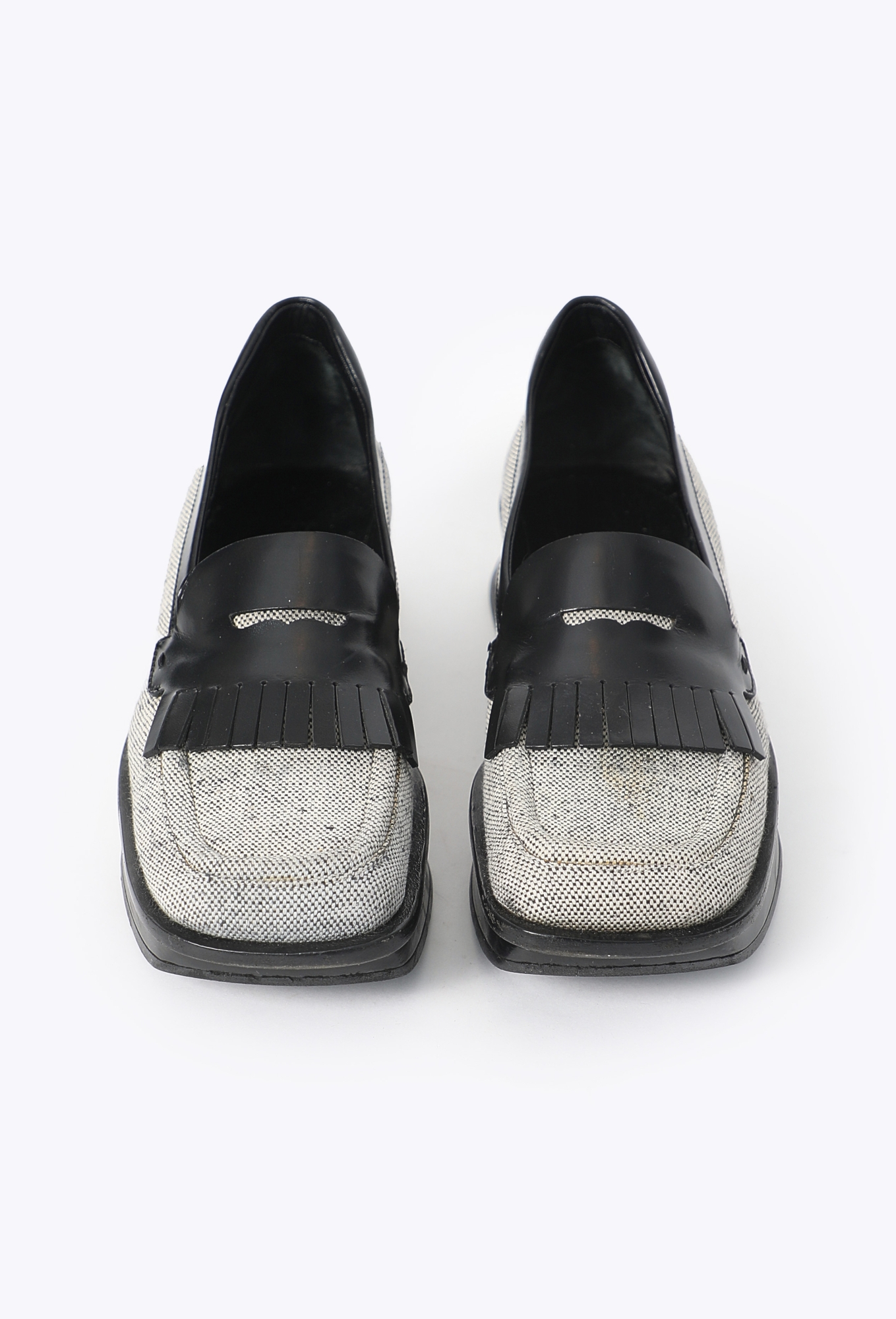 靴 Prada S/S1999 Platform Loafers 37.5 IT S/S 1999 Platform Canvas Loafers - Prada | ReSee