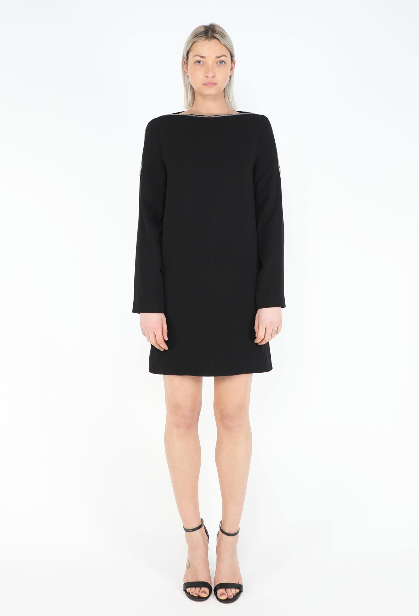 black cap sleeve midi dress SEV Women's Linen Cap-Sleeve Midi Dress in Black Size FR 36 / 4