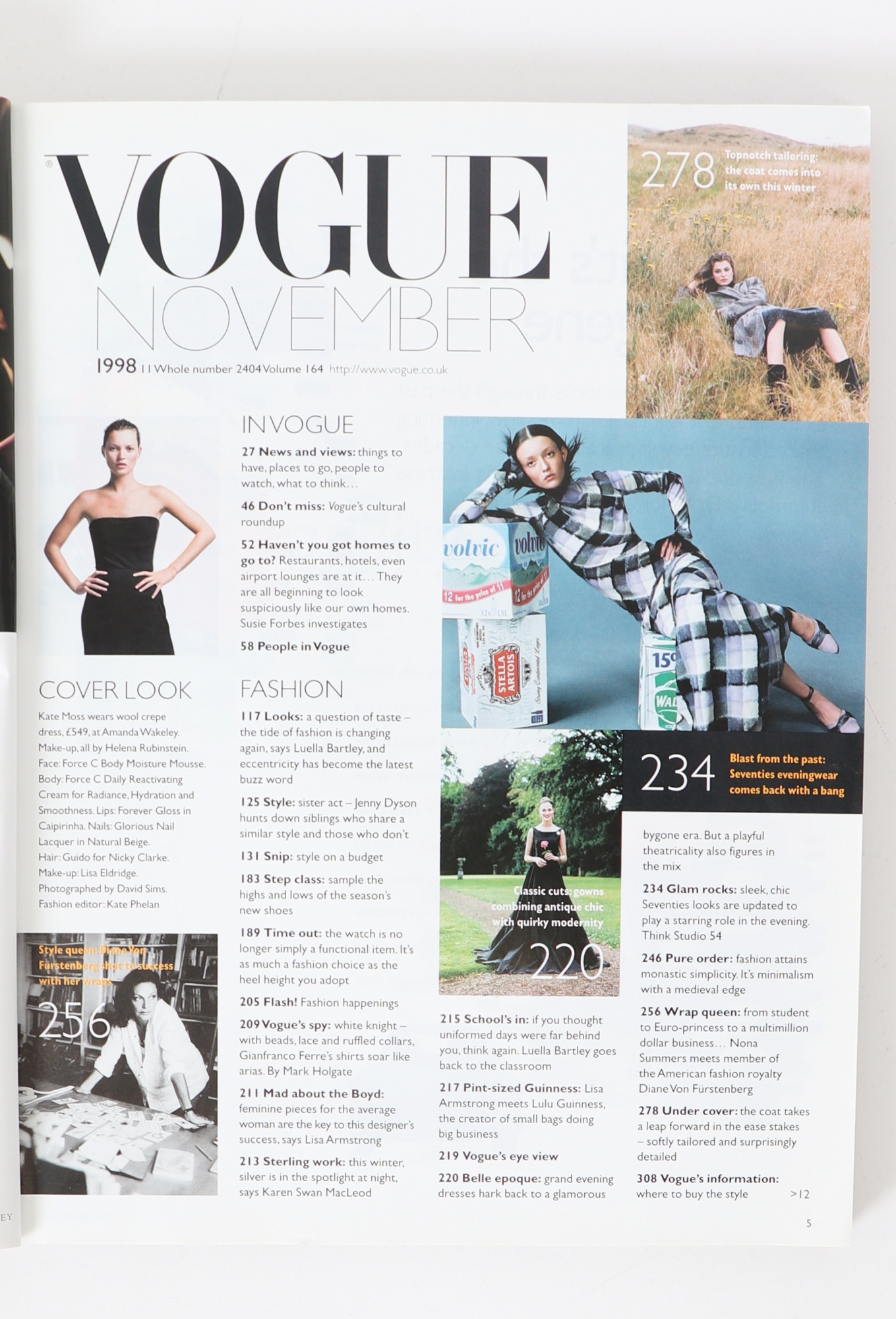 イギリスVOGUE 1999,8年Kate Moss 表紙 UK 1998 Kate Moss Cover Issue - VOGUE | ReSee