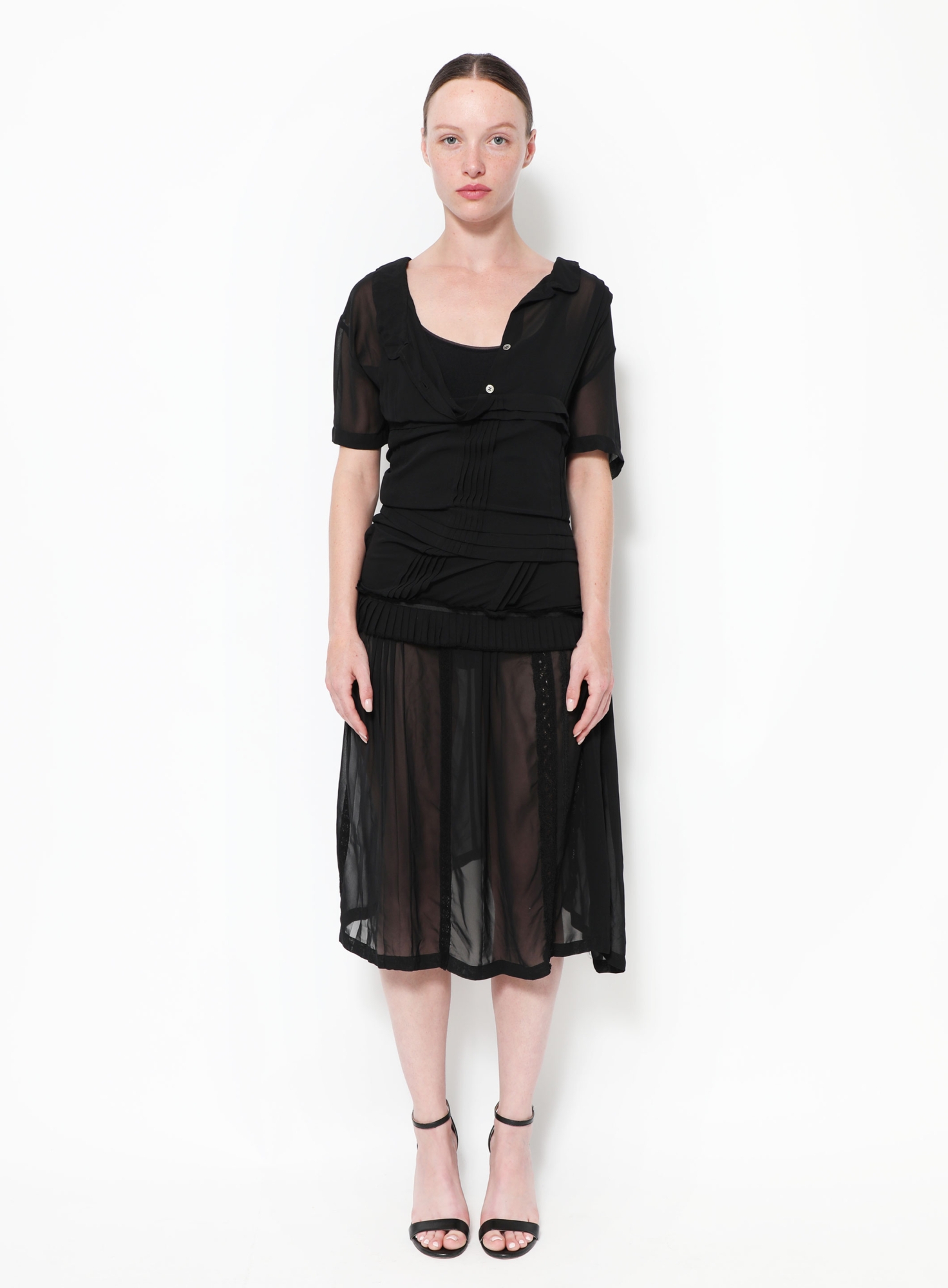 Asymmetrical Pleated Zip Dress | Authentic & Vintage | ReSee