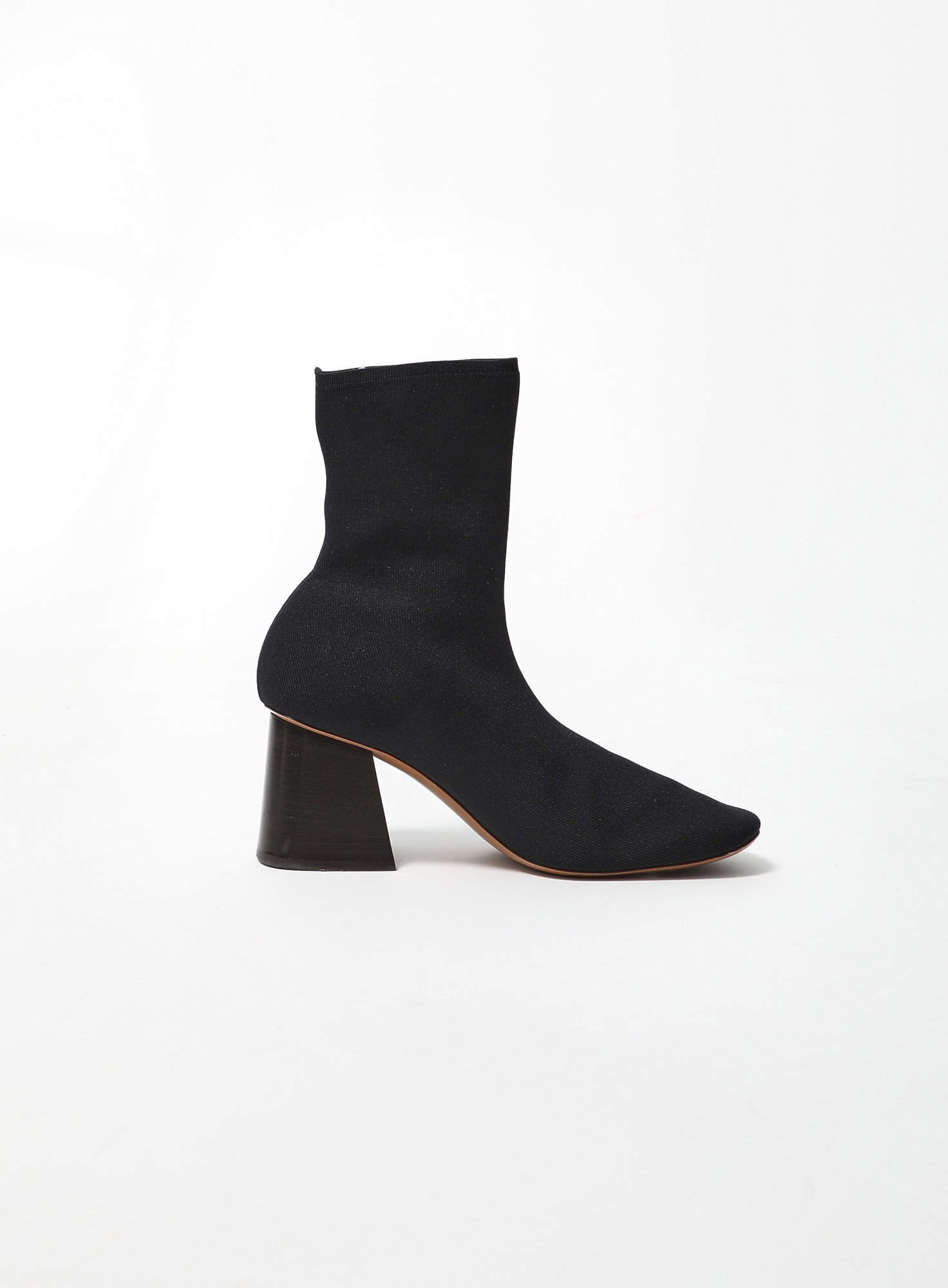 【美品】 CELINE セリーヌ ブーツ BOOTIE SOCK KNIT Celine Grey/Orange Knit Fabric Sock Ankle Boots Size 7.5/38