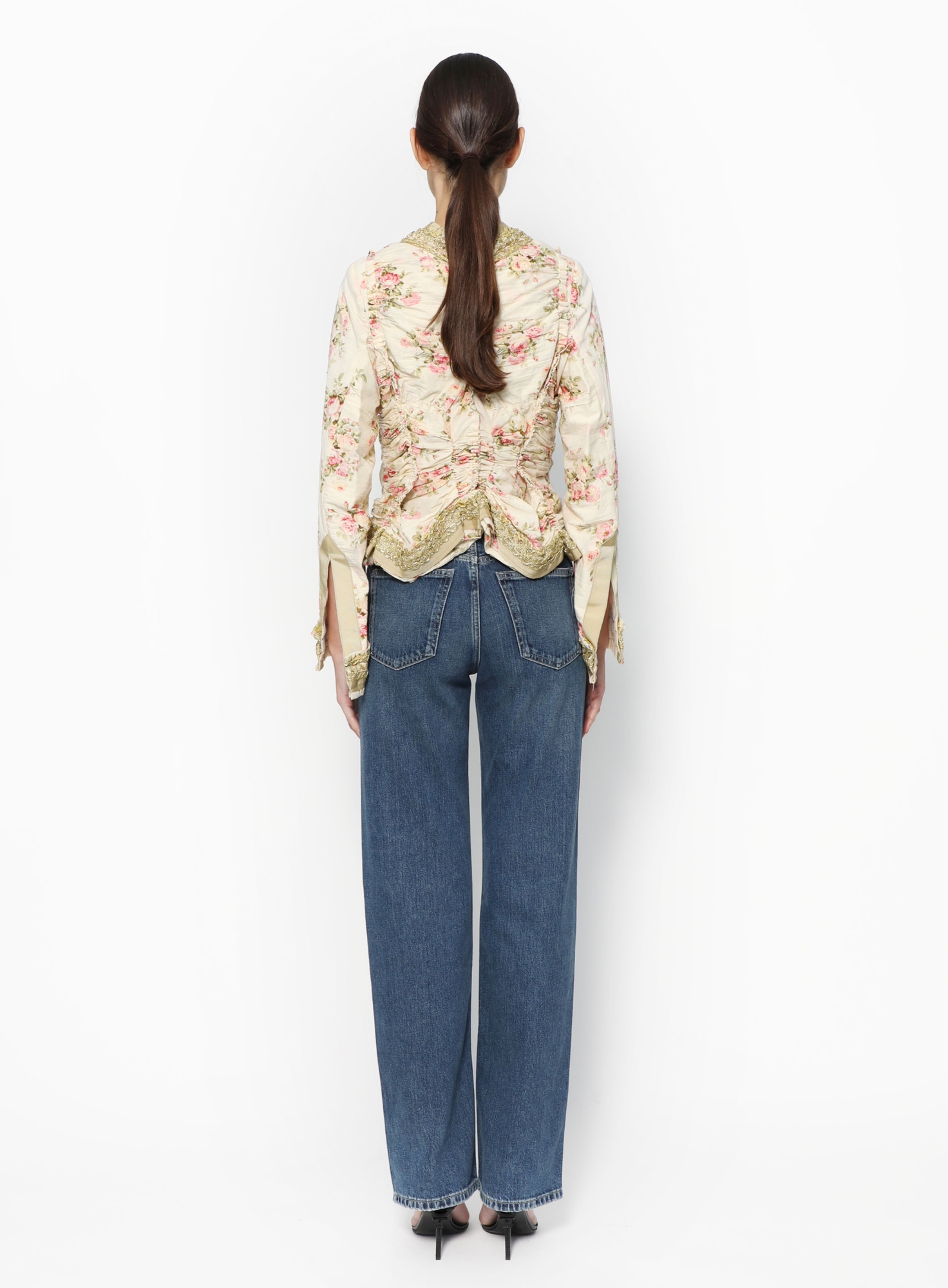 Ruched Metallic Lace Jacket | Authentic & Vintage | ReSee