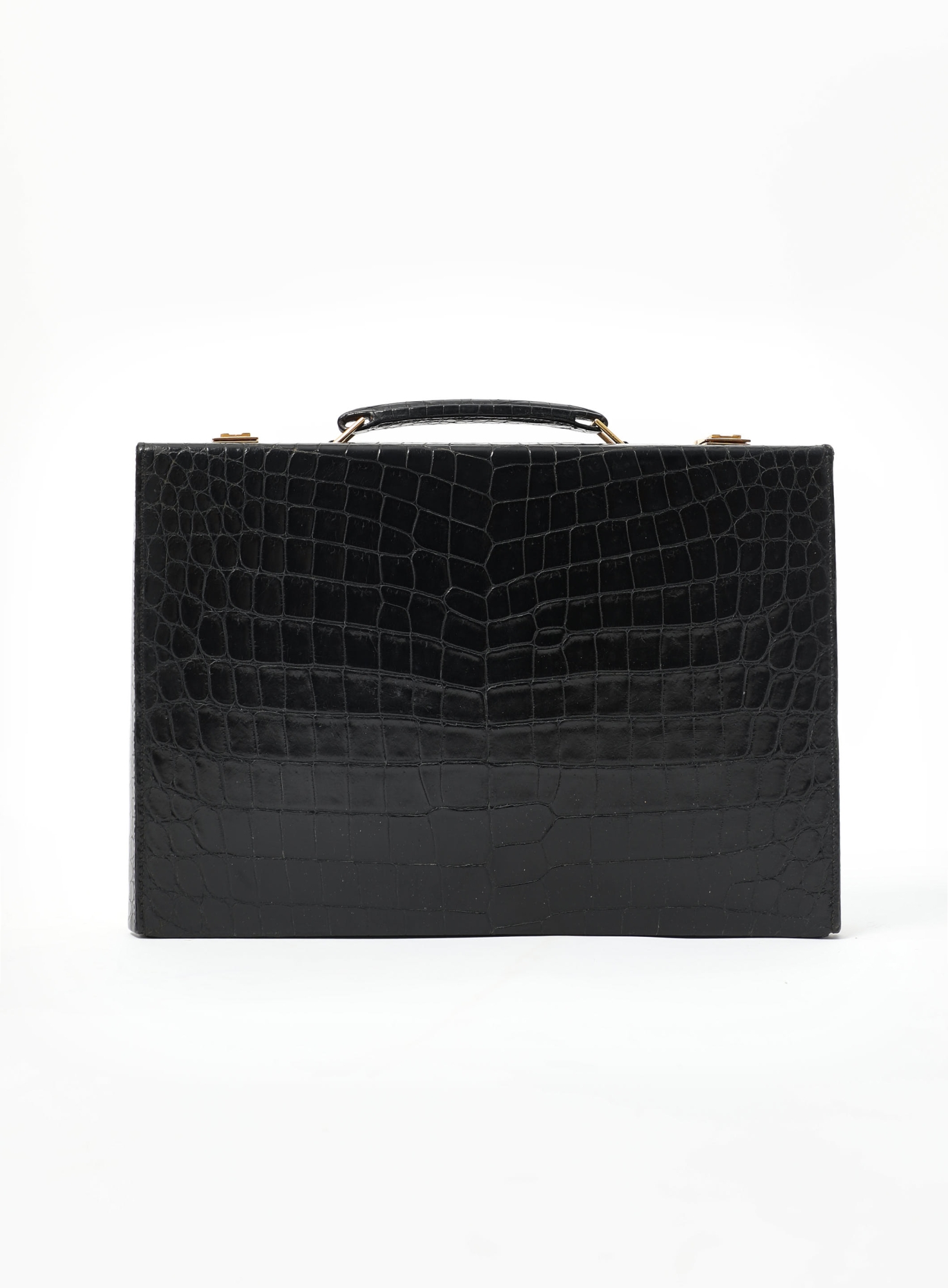 Rare '50s Black Porosus Toiletry Travel Case | Authentic & Vintage