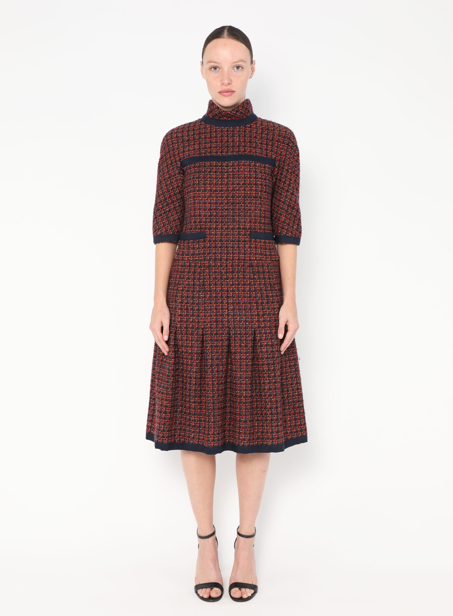 F/W 2015 Fluted Tweed Dress | Authentic & Vintage