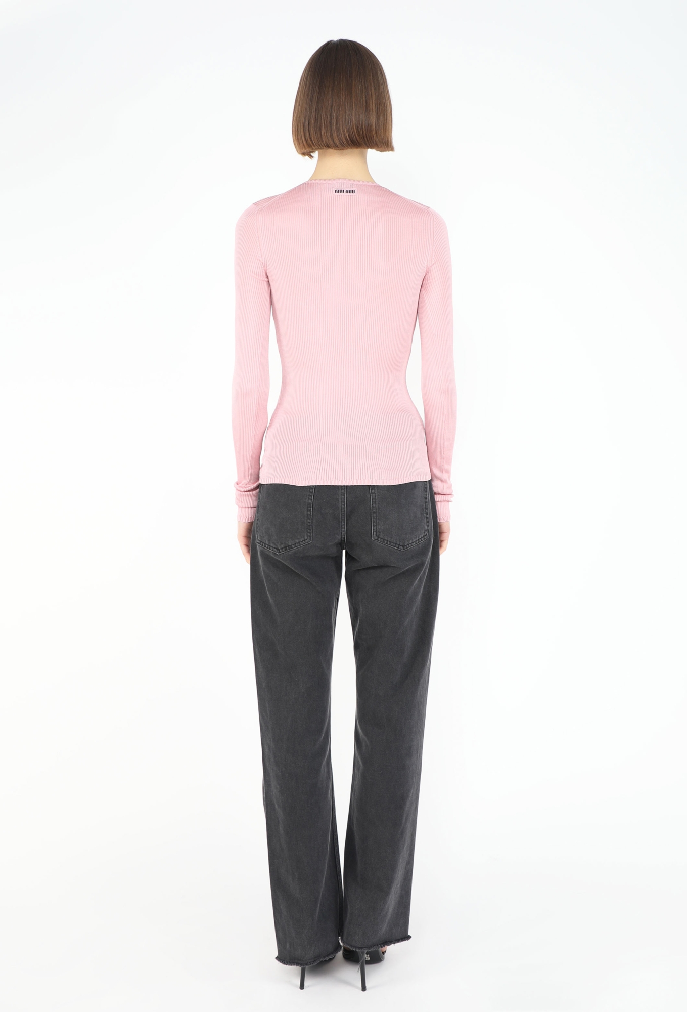 F/W 2025 Ribbed Silk Top - Miu Miu | ReSee