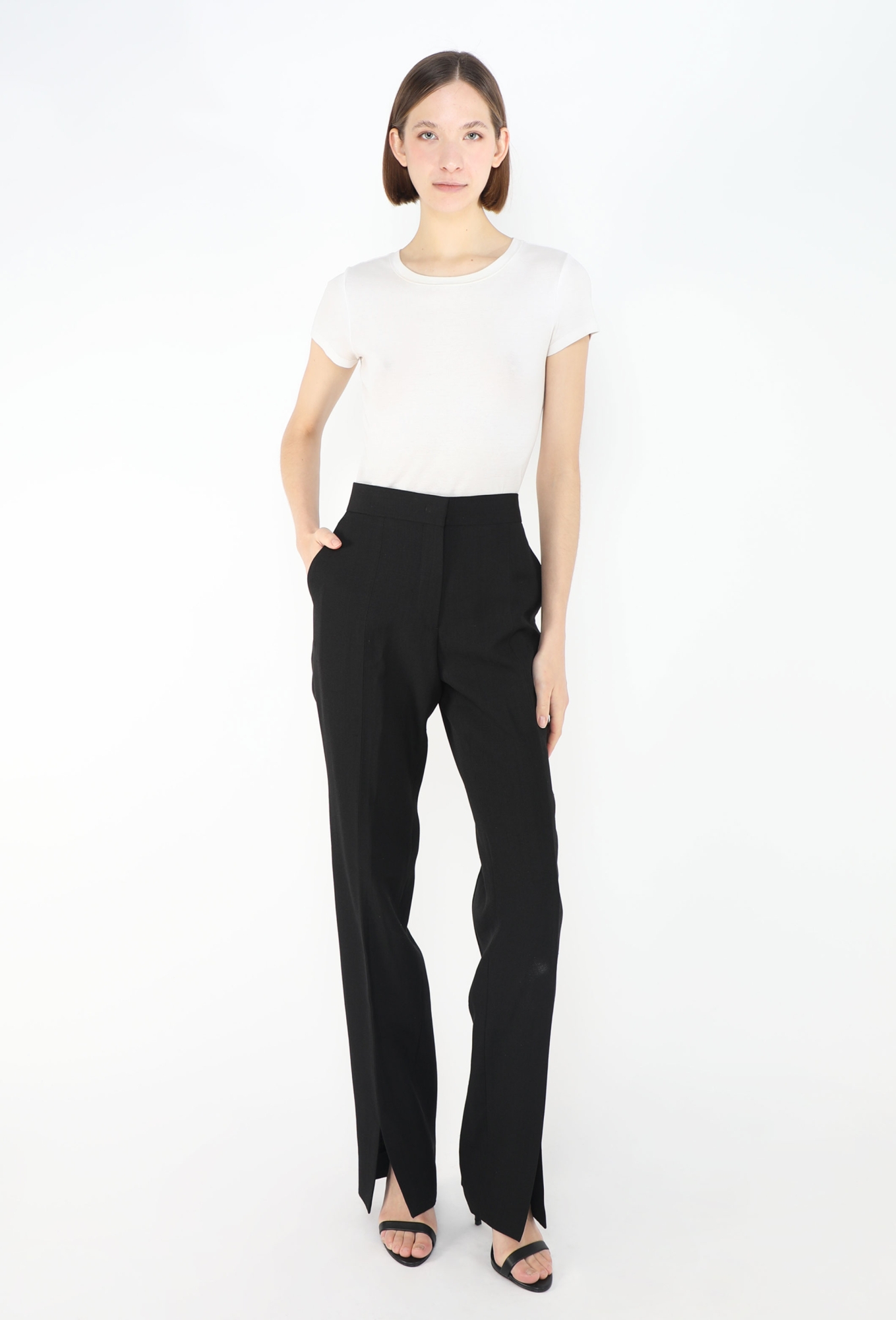 【本人期Archive】Jil Sander 1998SS slacks Viscose and Silk Classic Black Trousers - Jil Sander | ReSee