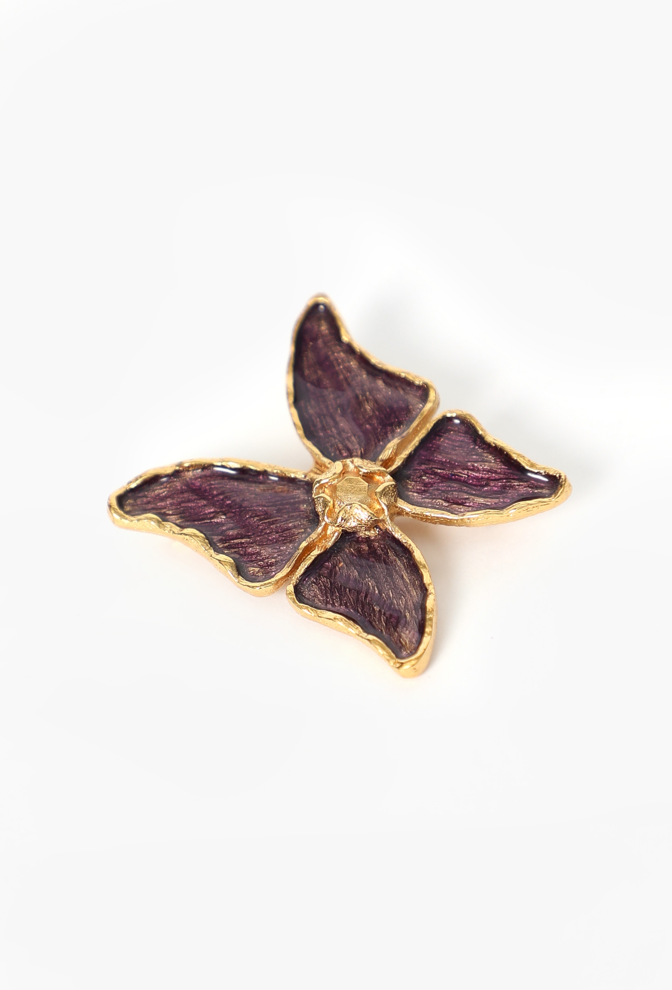 S/S 1993 Purple Butterfly Brooche - Saint Laurent | ReSee