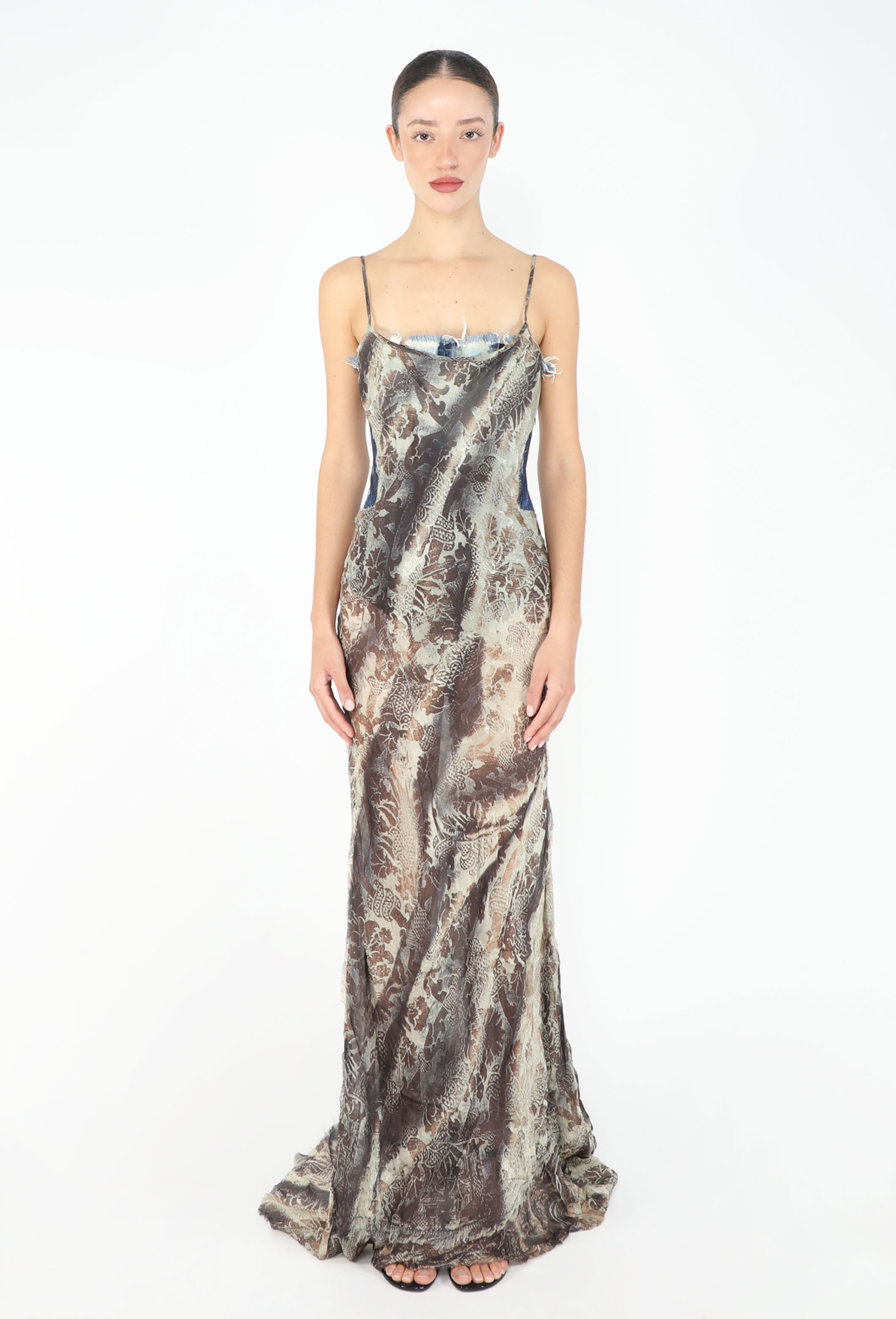 just cavalli silver dress Just Cavalli Metallic Silver Patterned Dress W/Puffy Sleeves Size 8 (US) 44 (IT)