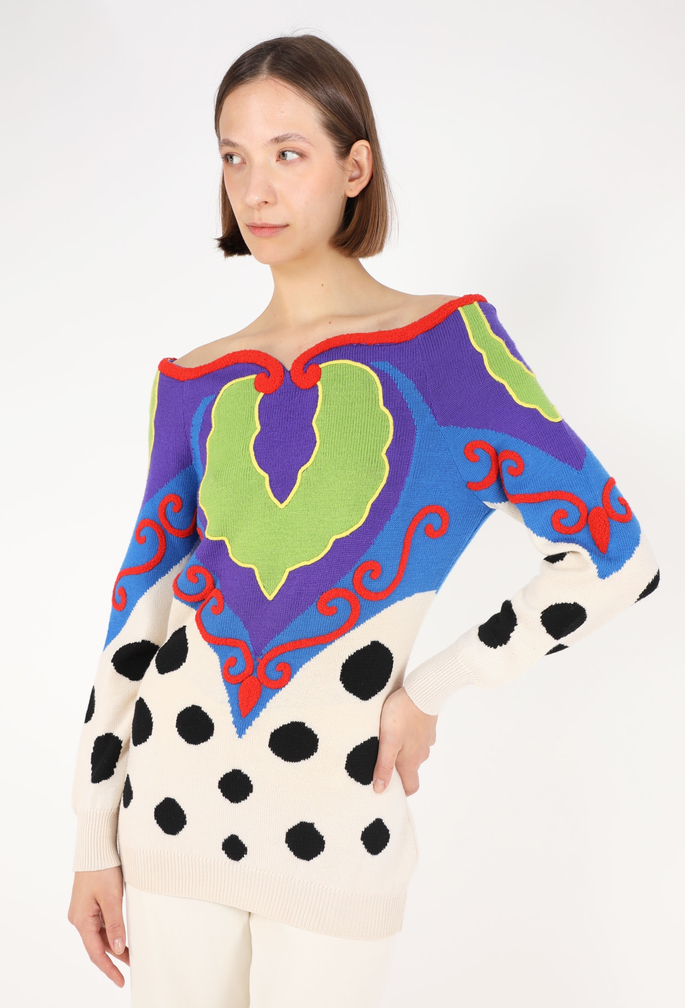 Patchwork Intarsia Sweater, 1989 - Gianni Versace | ReSee