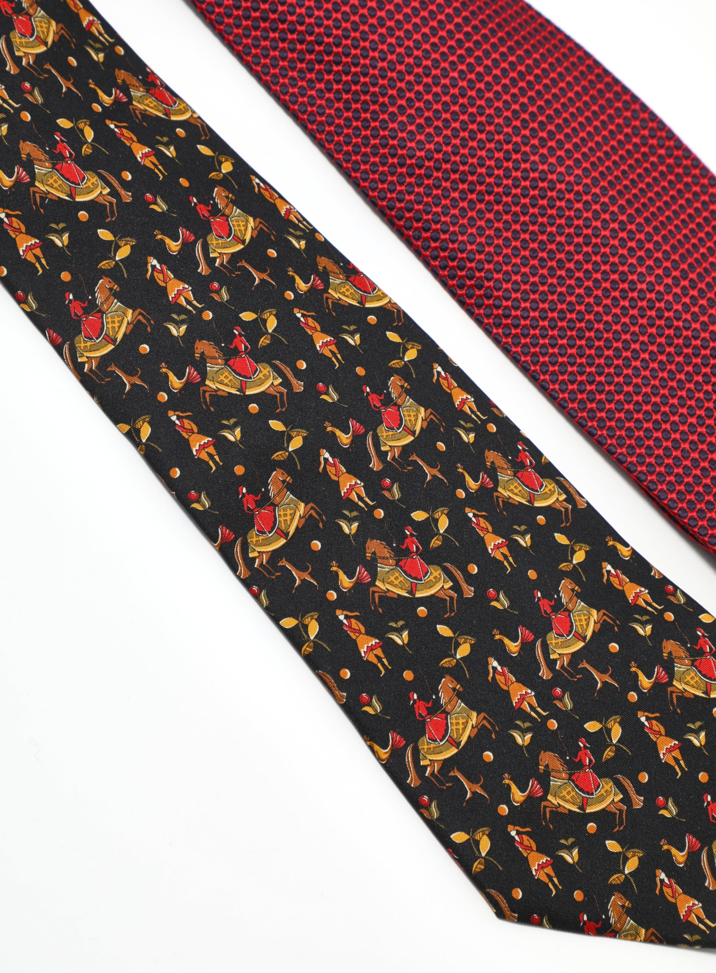 Salvatore Ferragamo Tie silk 100% 2本セット Ferragamo '90s Set of Silk Ties | Authentic & Vintage | ReSee