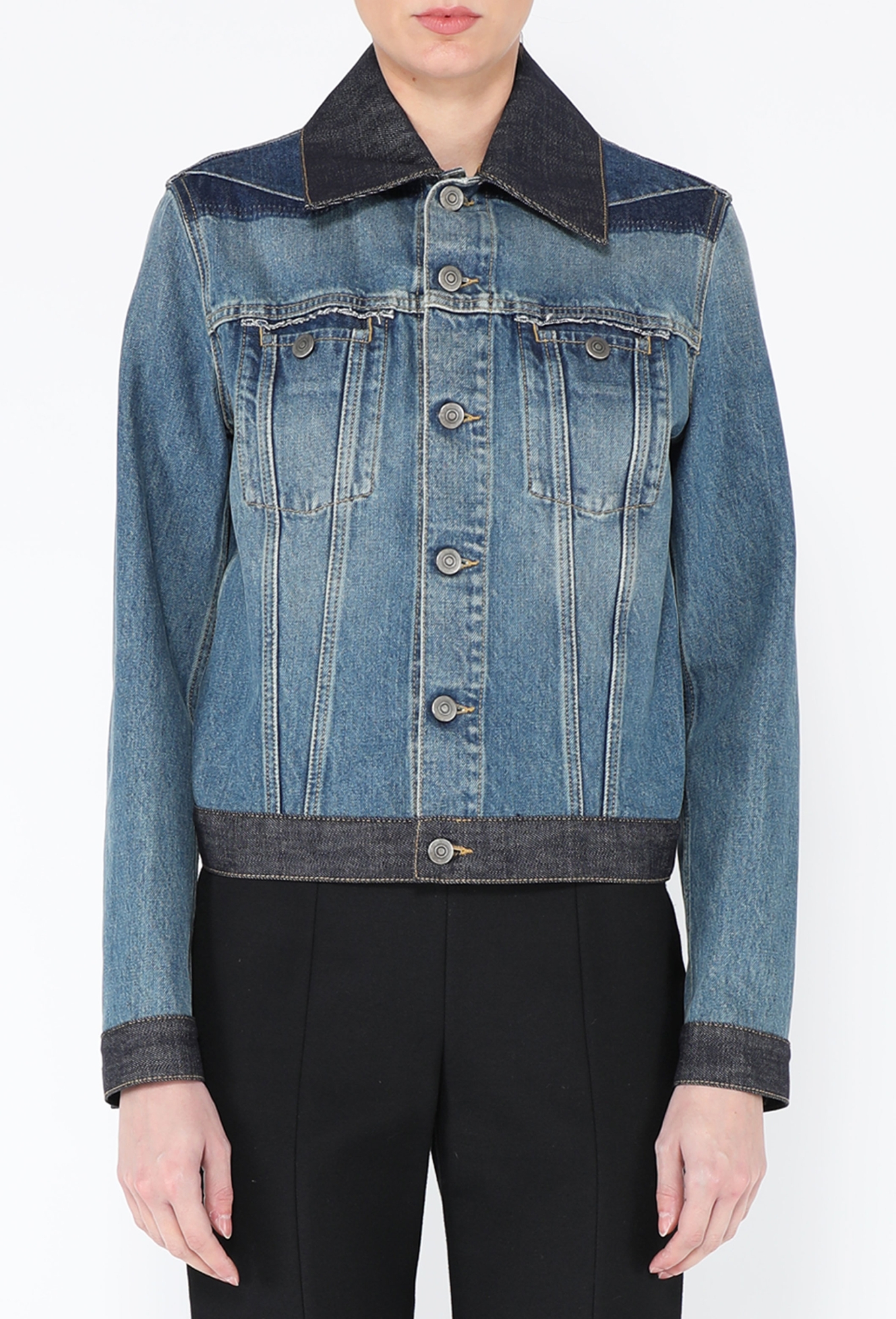 2022 Color Block Denim Jacket - Maison Margiela | ReSee