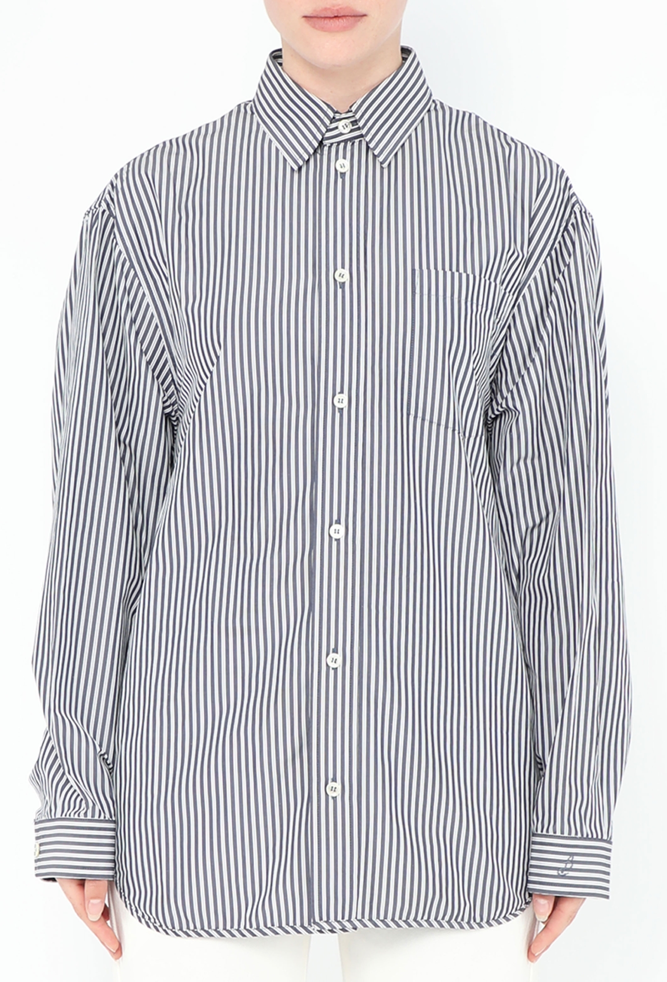 F/W 2016 Structured Pinstripe Shirt - Balenciaga | ReSee