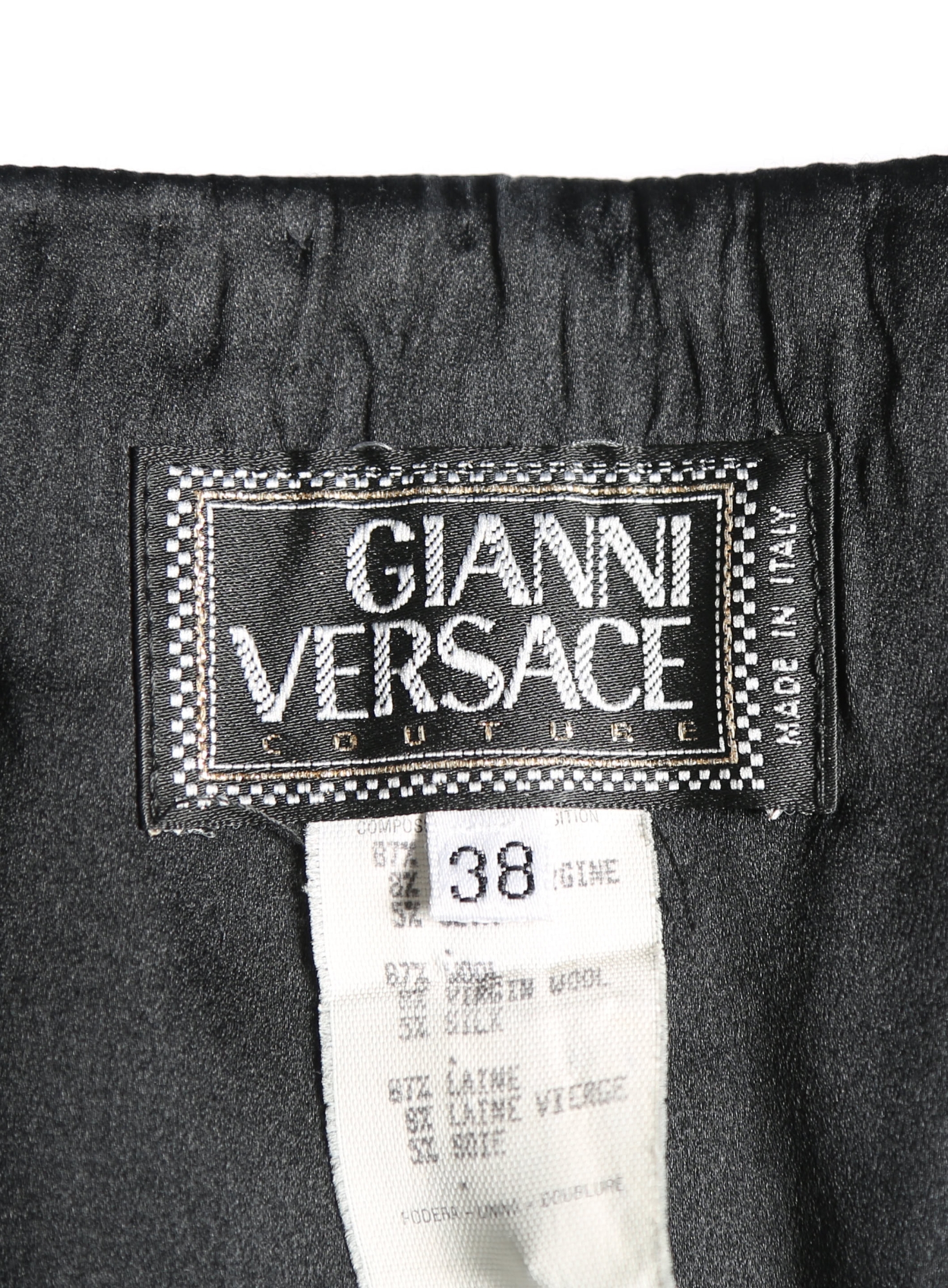 Vintage Black Crêpe Halter Bustier Dress – Spring 1993 - Gianni