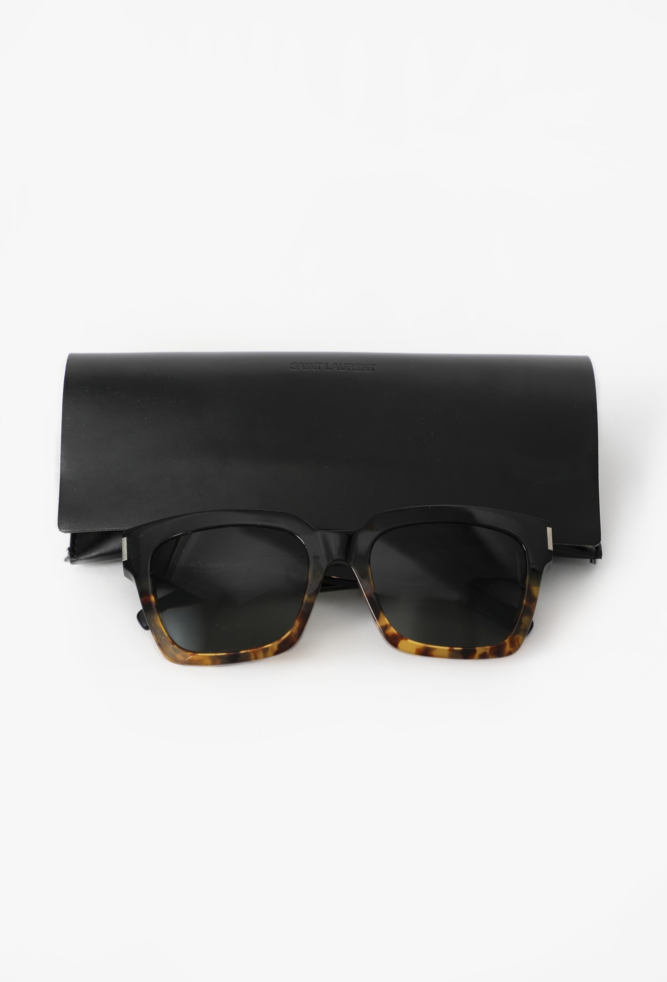 Saint Laurent Bold 1/K Sunglasses Black Havana Tortoise | Authentic Saint Laurent SL 854 Cat Eye Sunglasses | Fashion Eyewear US main image 4