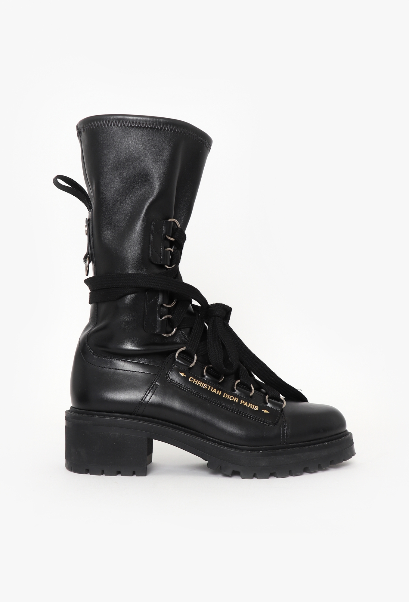 【美品】CHRISTIAN DIOR レザー ブーツ D-FIGHT ブラック F/W 2021 D-Fight Biker Boots - Dior | Authentic & Vintage | ReSee