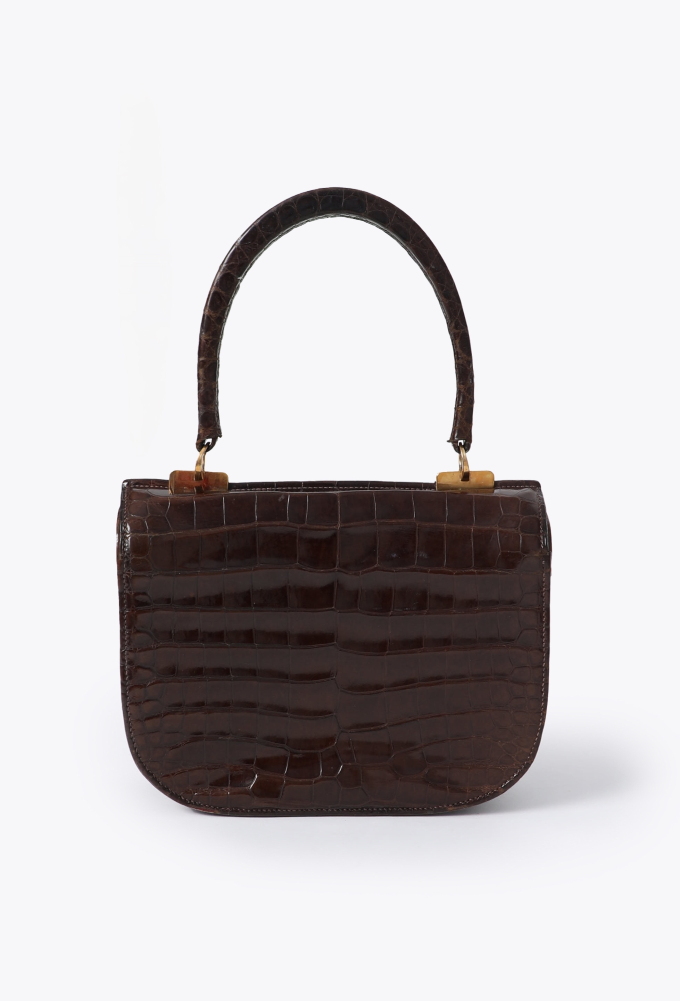 1960s Brown Porosus Top-Handle Bag - Hermès | ReSee