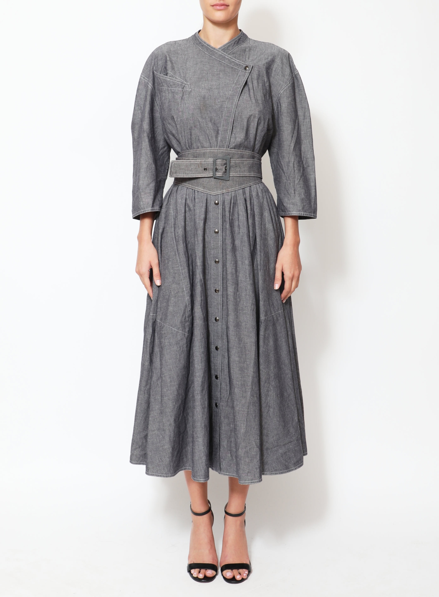 80s Belted Cotton Dress | Authentic & Vintage | ReSee