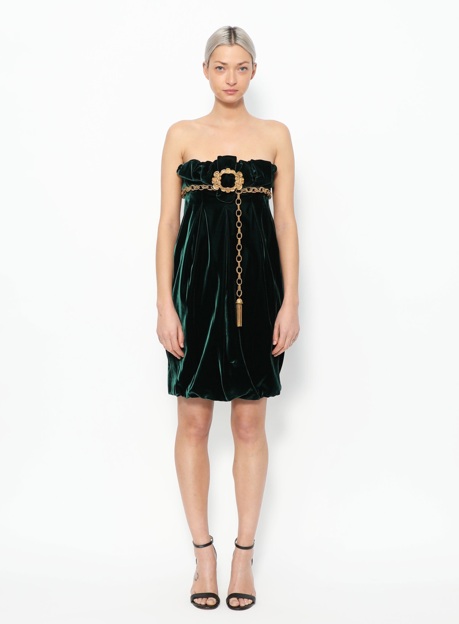 Ruched Velvet Bustier Dress | Authentic & Vintage | ReSee