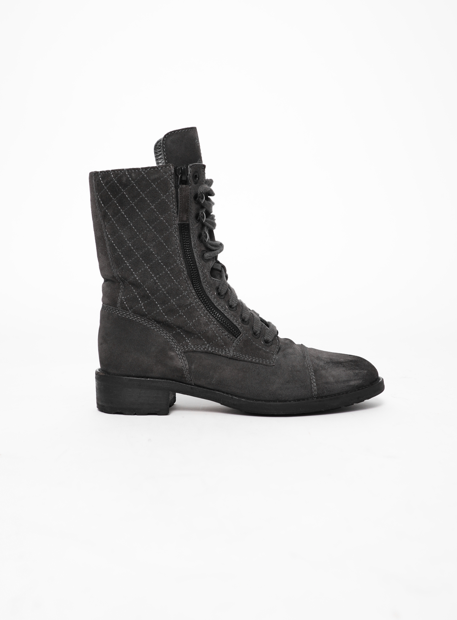 Suede 'CC' Combat Boots | Authentic & Vintage | ReSee