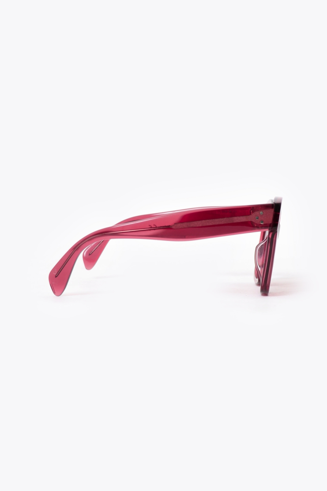 Celine Translucent Pink Square Sunglasses with Gradient Lenses Semi Transparent Sunglasses – Splash on Main main image 2