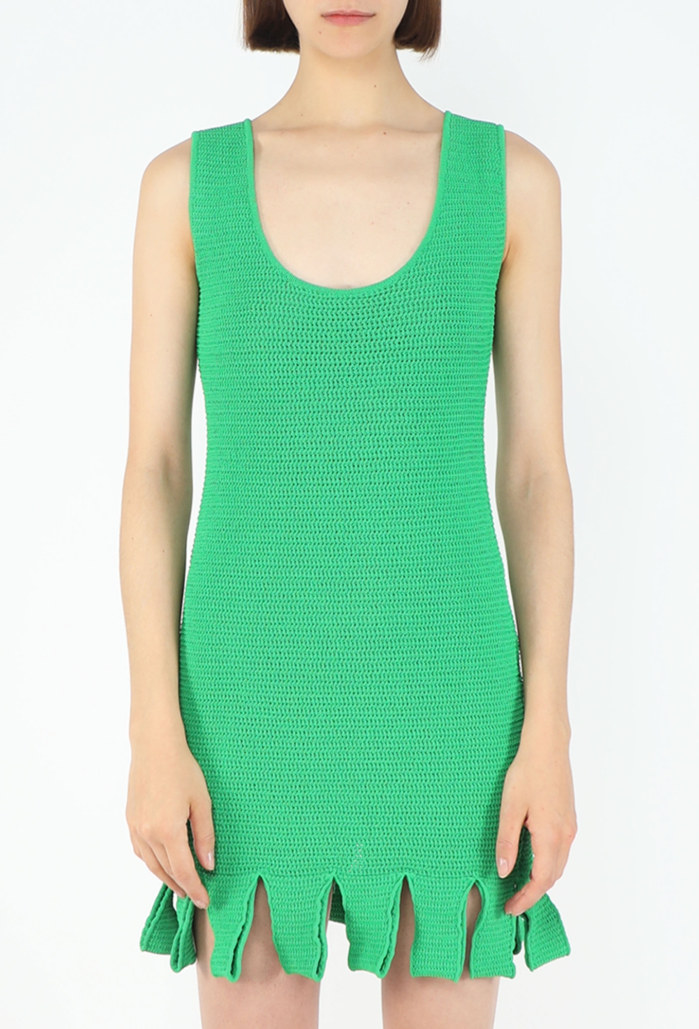 bottega veneta crochet dress S/S 2021 Crochet Fringed Dress - Bottega Veneta