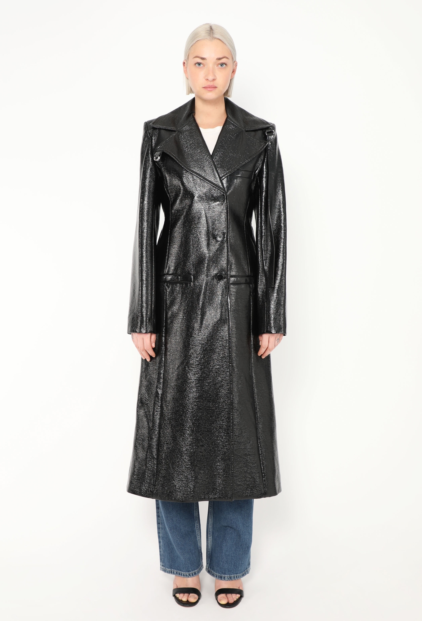2024 Vinyl Buckle Trench Coat - Courrèges | Authentic & Vintage