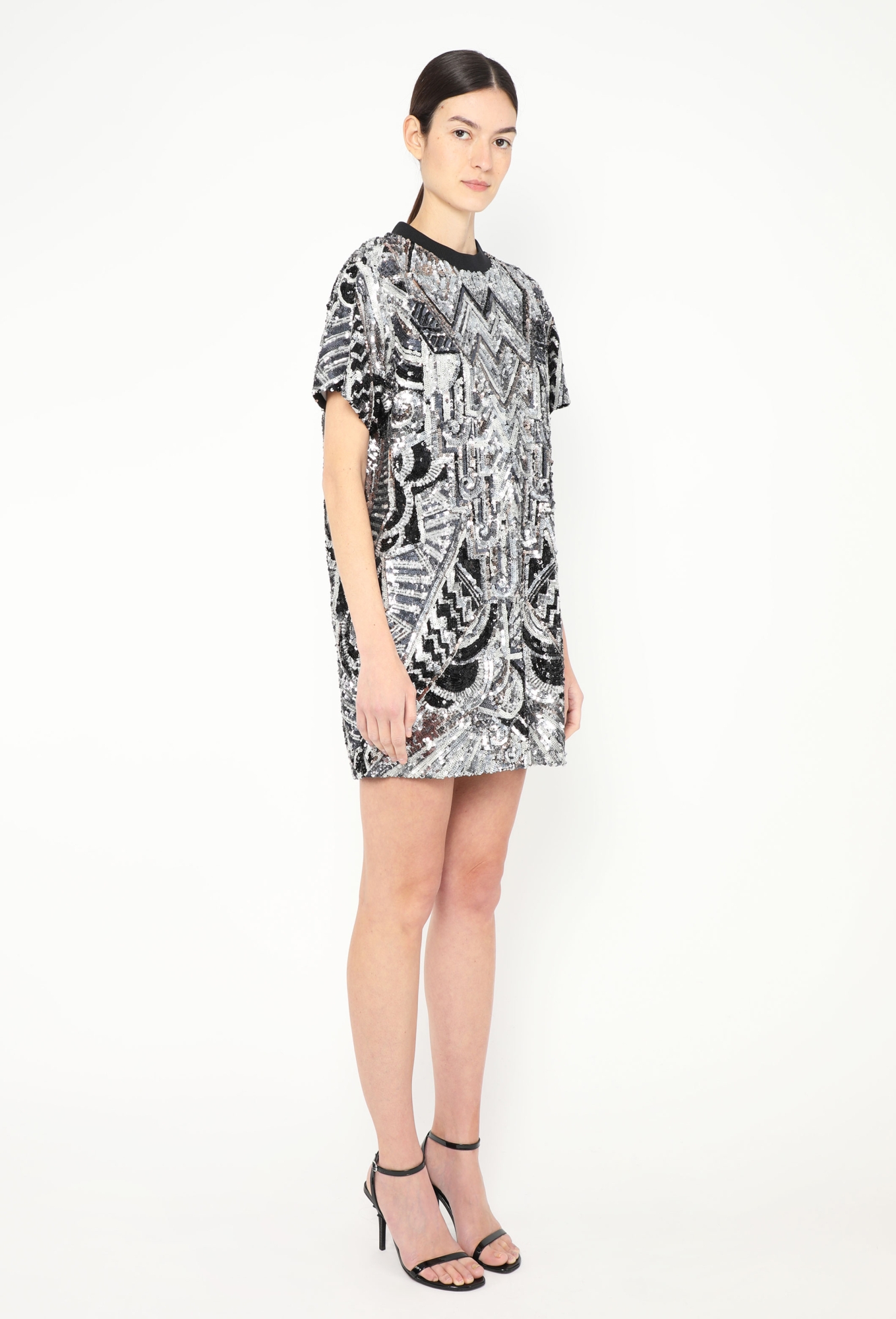 louis vuitton t shirt dress Louis Vuitton Blue Lurex Knit Mini TShirt Dress L