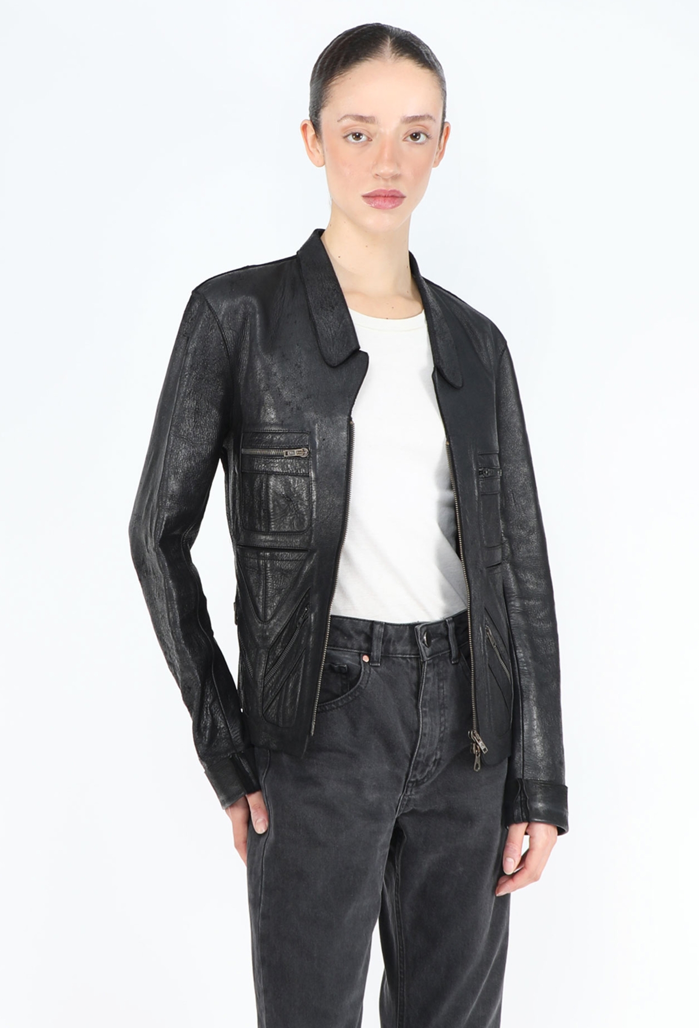 Le Dix F/W 2000 Leather Zip Jacket - Balenciaga | ReSee
